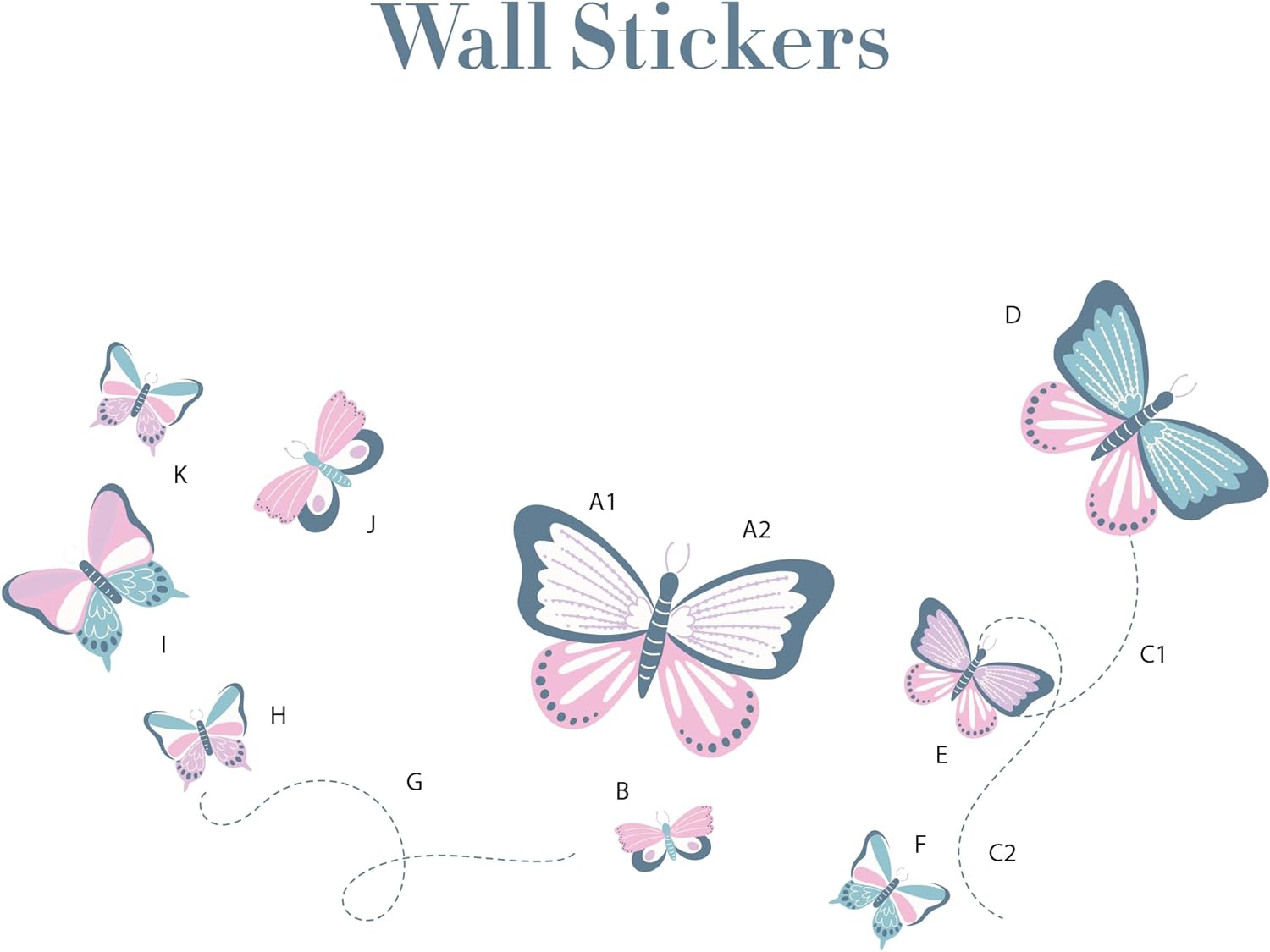 Butterfly Crib Bedding Set for Girls - 5 Piece White Pink