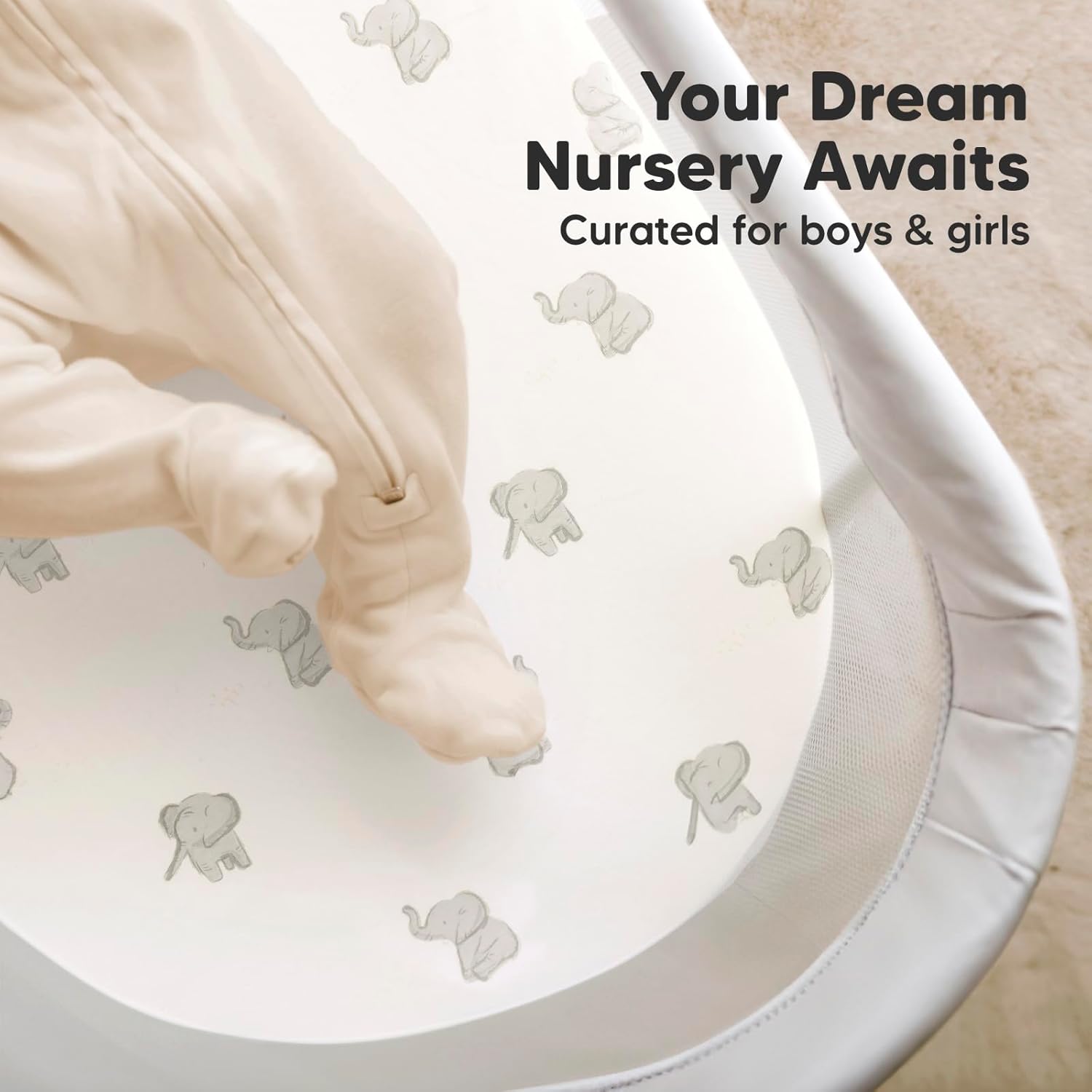 KeaBabies 2-Pack Organic Cotton Bassinet Sheets for Girls and Boys