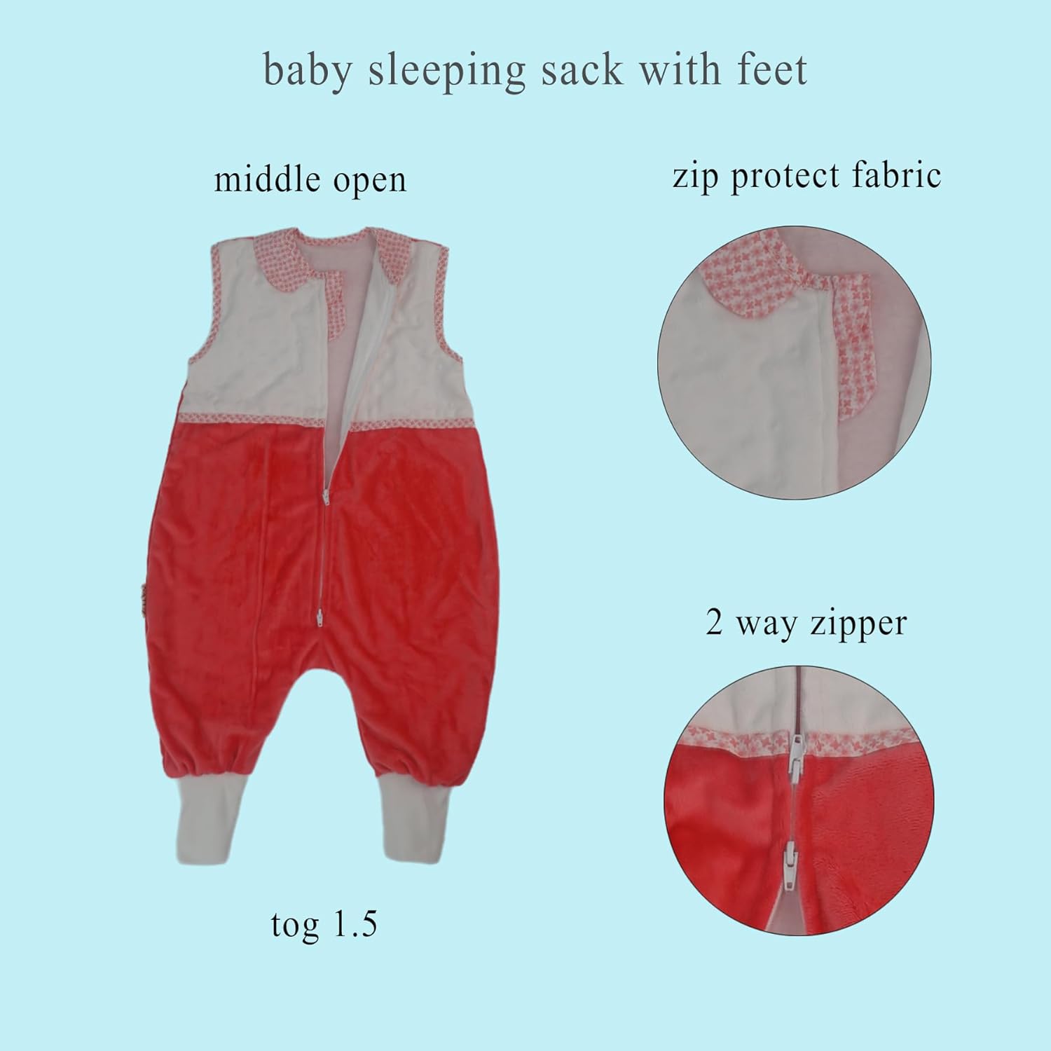 NATUZ Toddler Sleep Sack with Feet 15 TOG 1