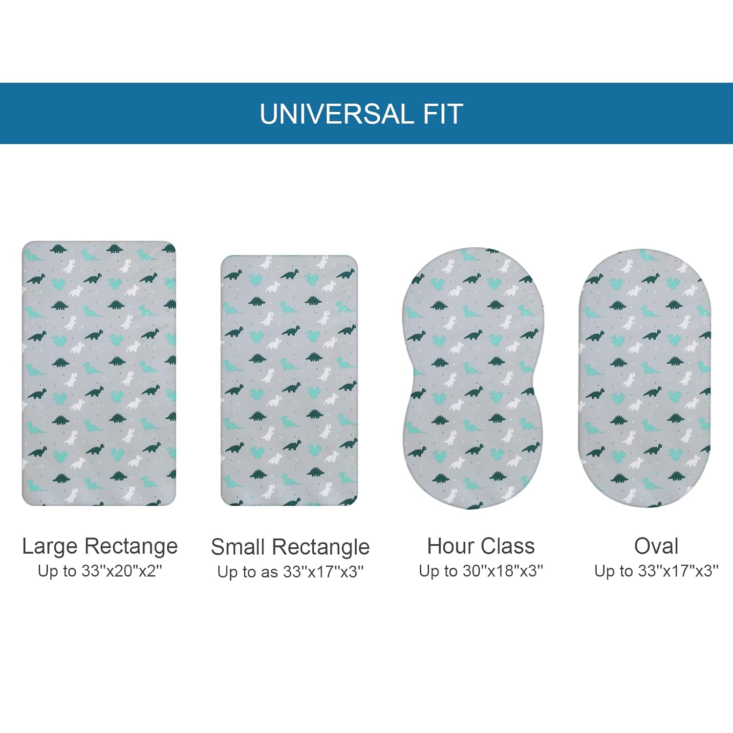 Springspirit Bassinet Sheet 4 Pack Grey
