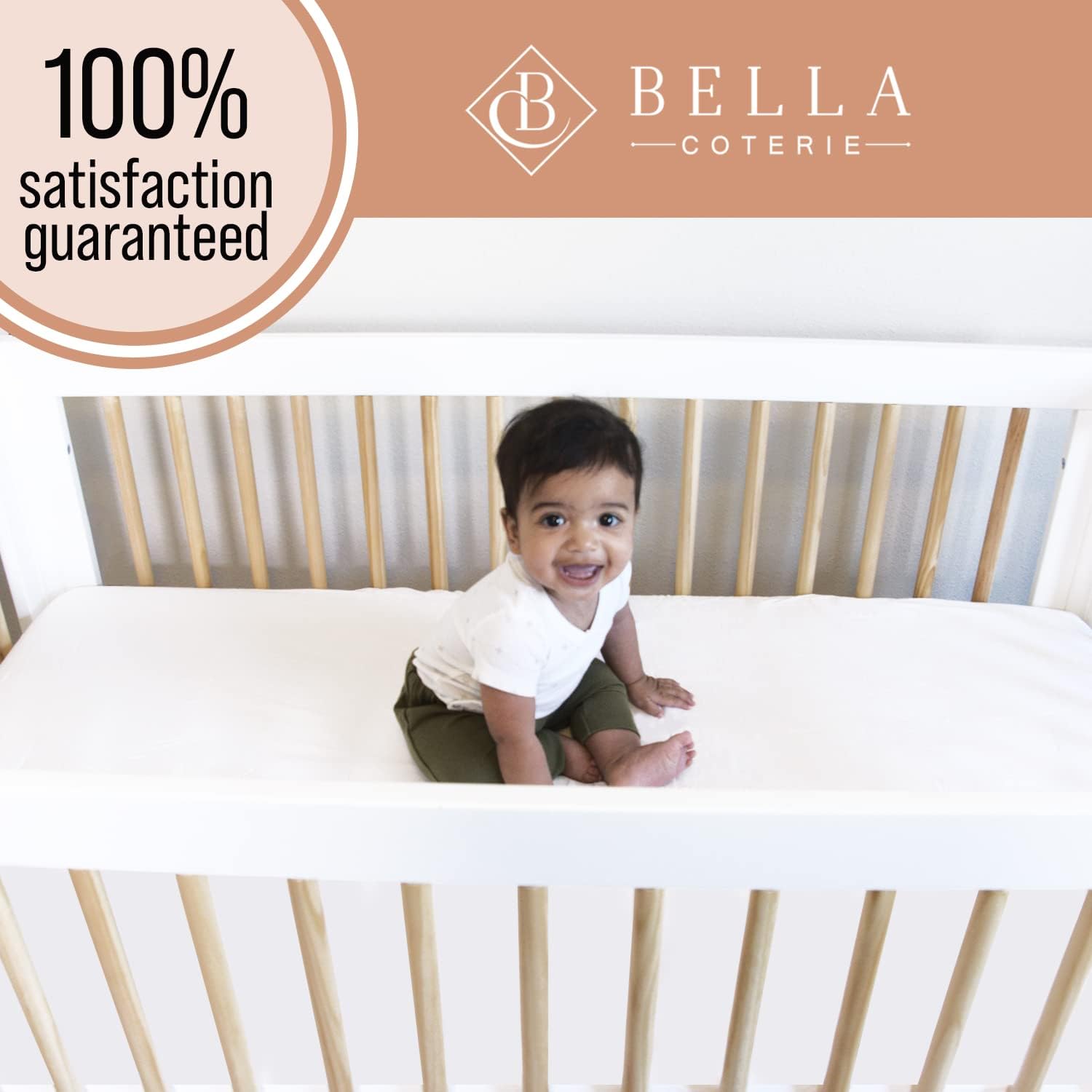 Bella Coterie Luxury Bamboo Crib Sheet Ivory 1