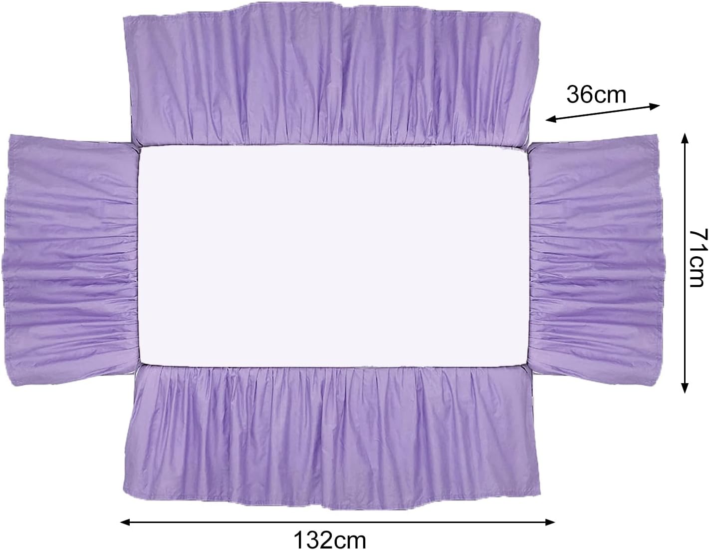 Altsuceser Crib Bed Skirt Purple