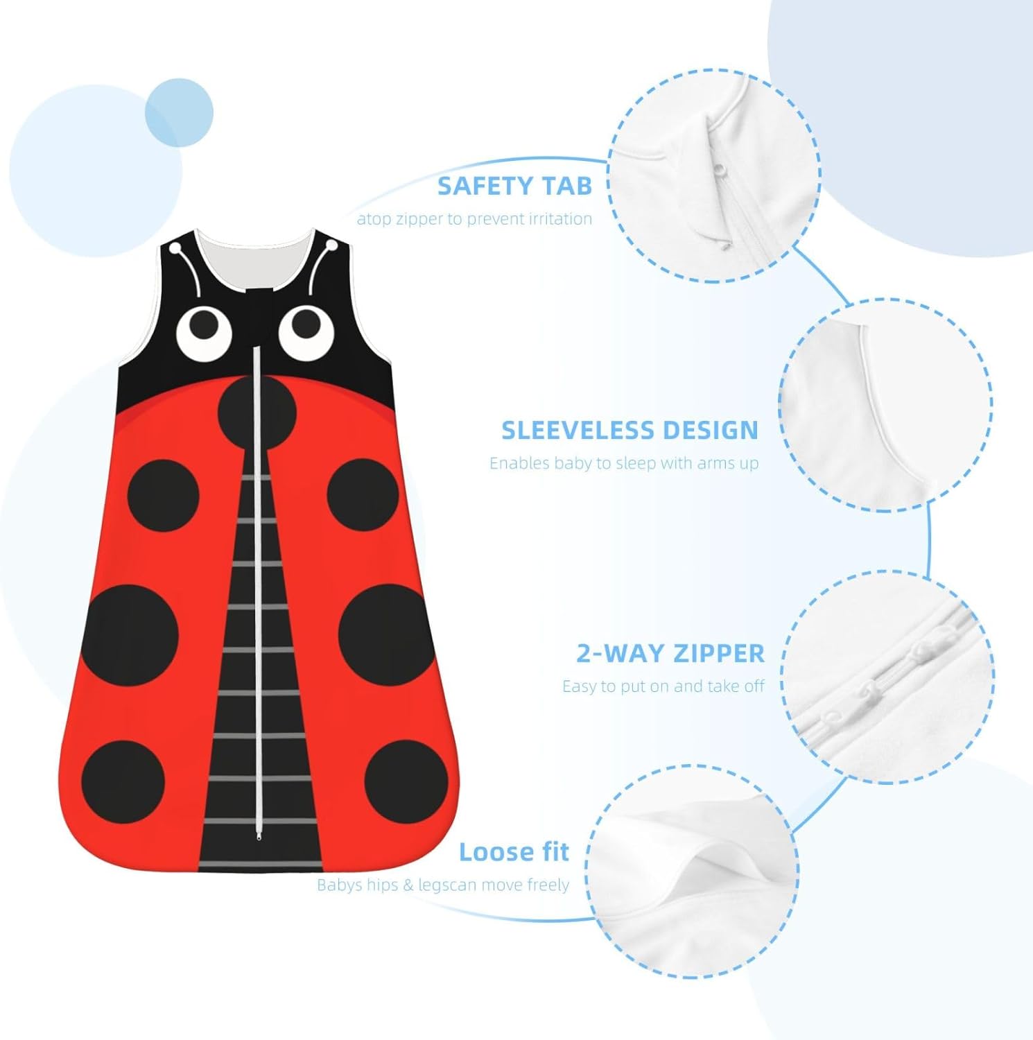 Figtihw Strawberry Cute Baby Sleep Sack for Infant Unisex