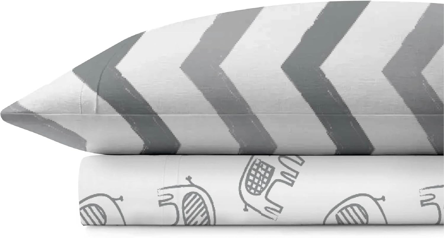 BAMI 2-Piece Cotton Crib Sheet Set Breathable Soft