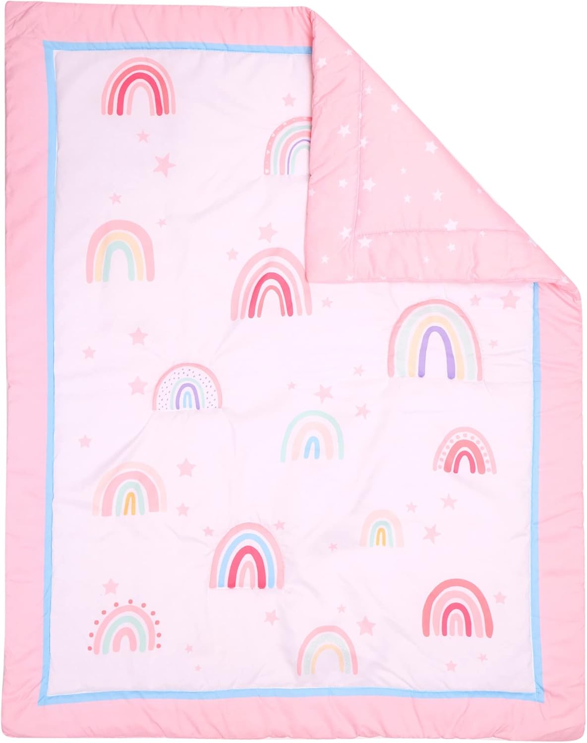 Rainbows Crib Bedding Set for Boys Girls - 4 Piece