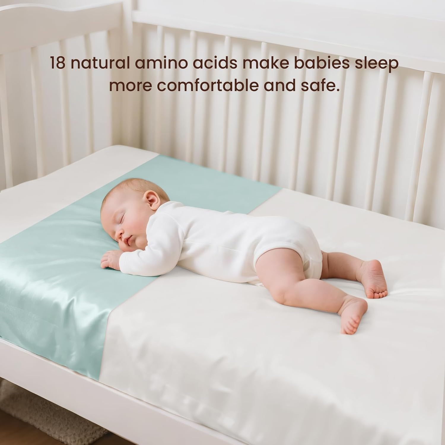 THXSILK 7A Silk Bassinet Sheet - Light Blue