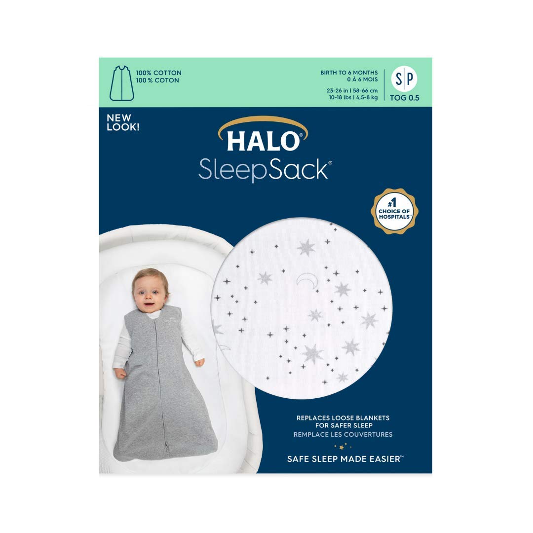 HALO SleepSack 100 Cotton Wearable Blanket TOG 05 Small 0-6 Months