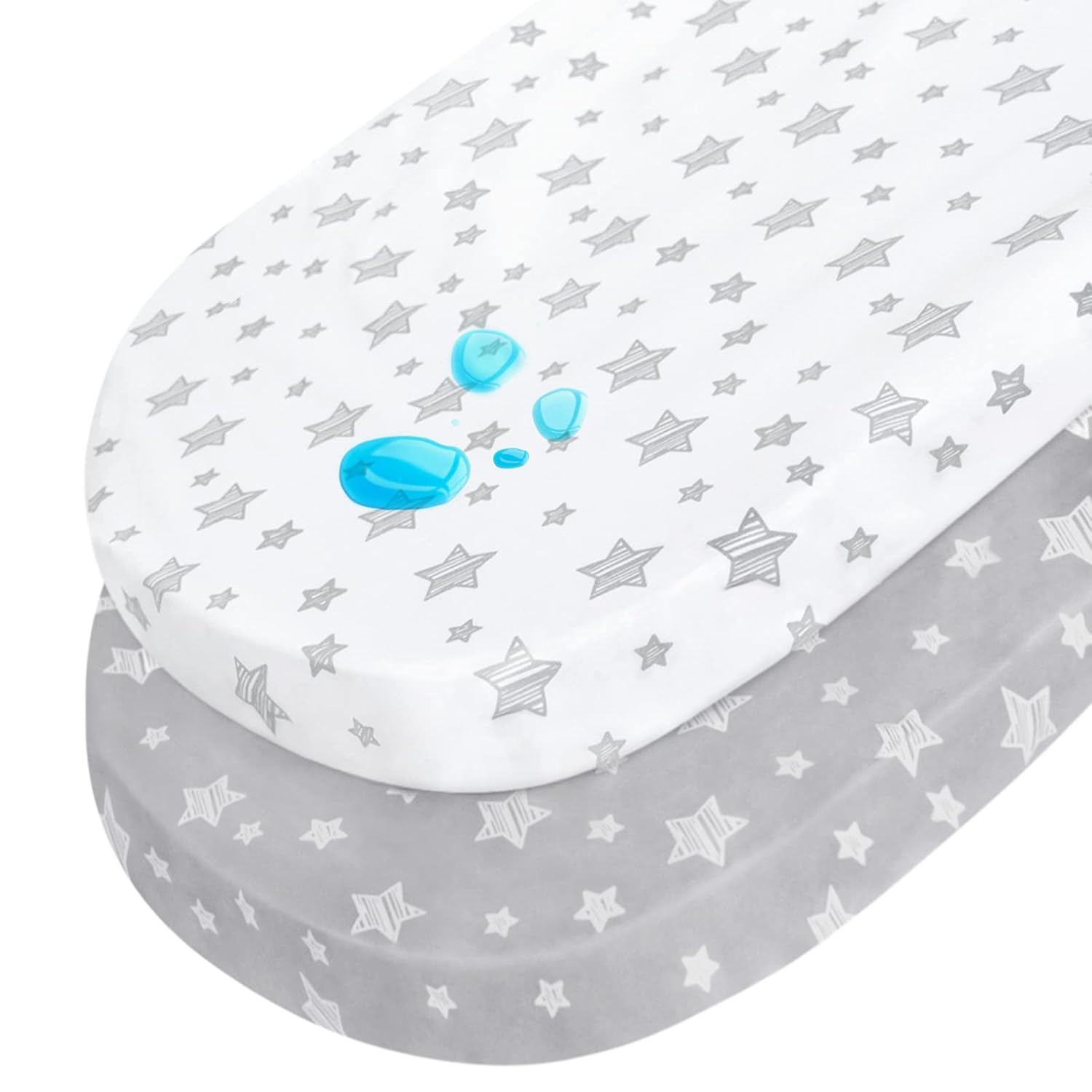 Moonsea Halo Bassinet Swivel Sheet Set Waterproof 2 Pack - Universal Fit