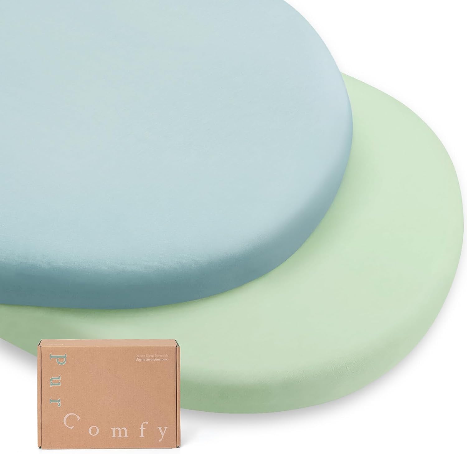 PurComfy Supersoft Bamboo Viscose Bassinet Sheets 2-Pack