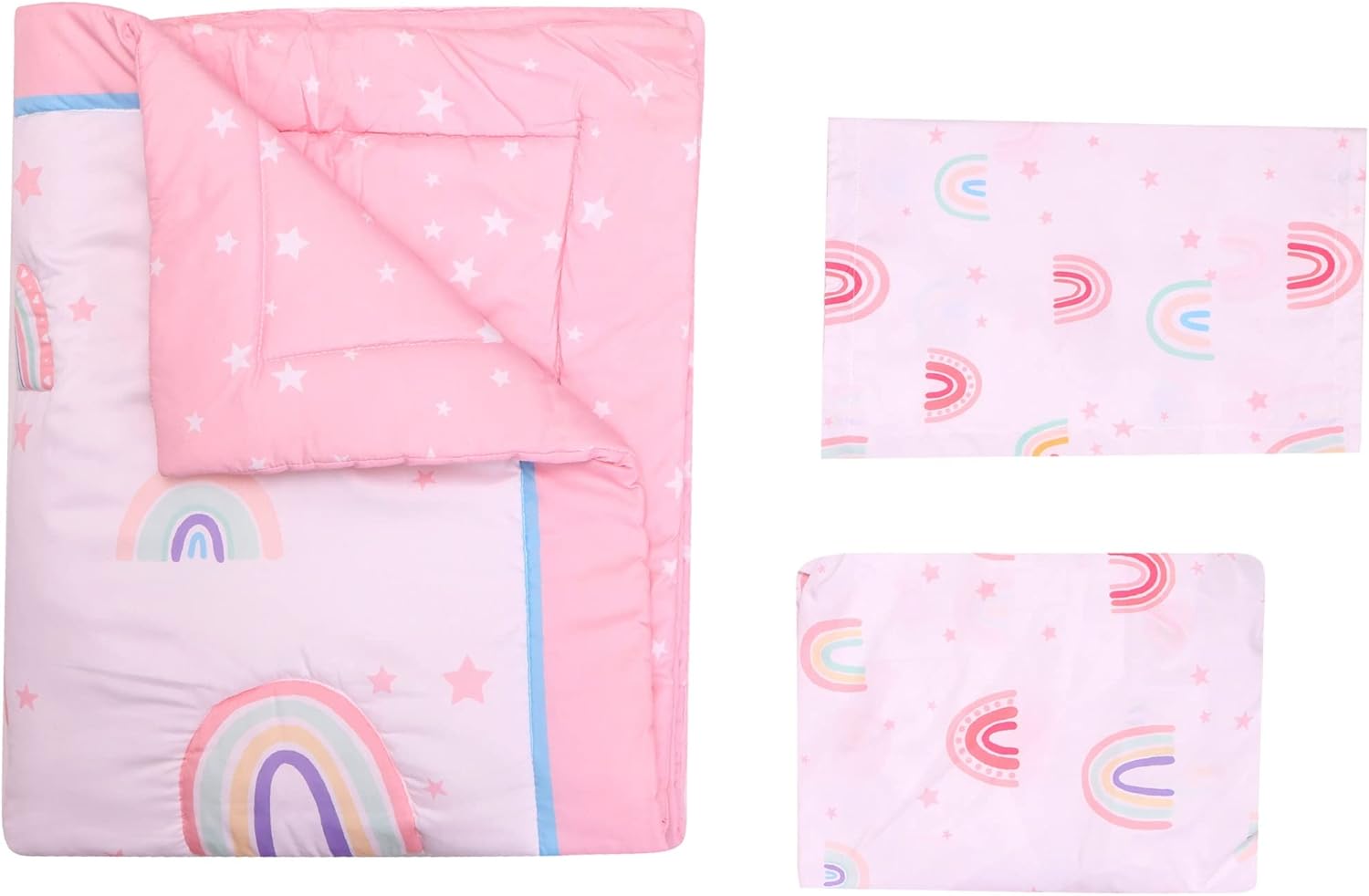 Rainbows Crib Bedding Set for Boys Girls - 4 Piece