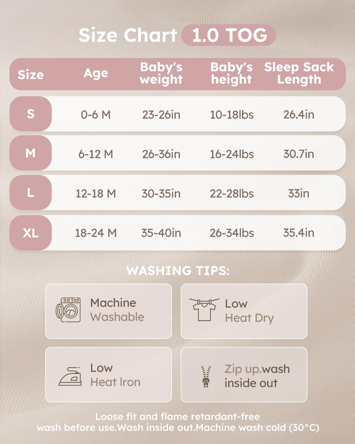 Yoofoss Bamboo Rayon Sleep Sack 0-6 Months 2-Way Zipper