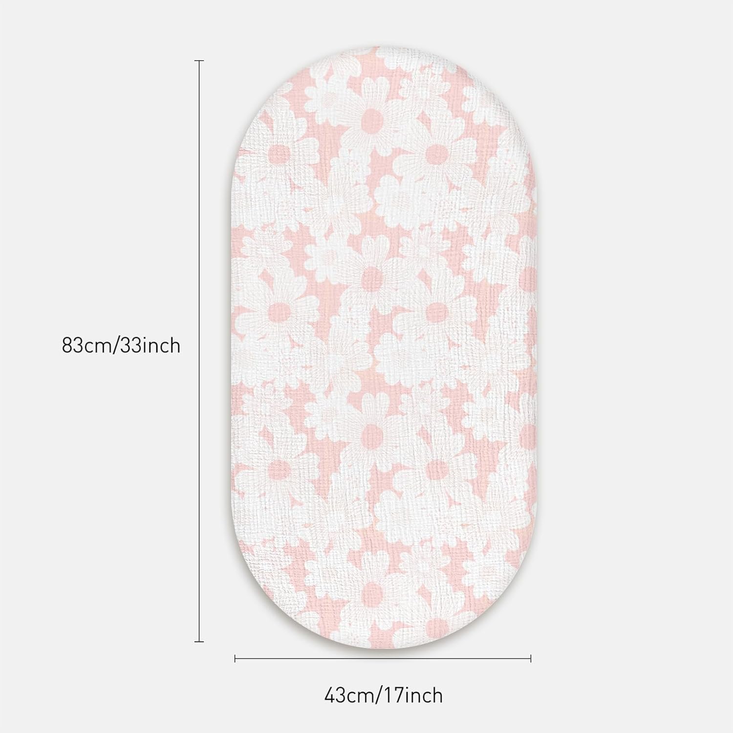 GLLQUEN Baby Muslin Bassinet Sheets 3 Pack - Pink 1