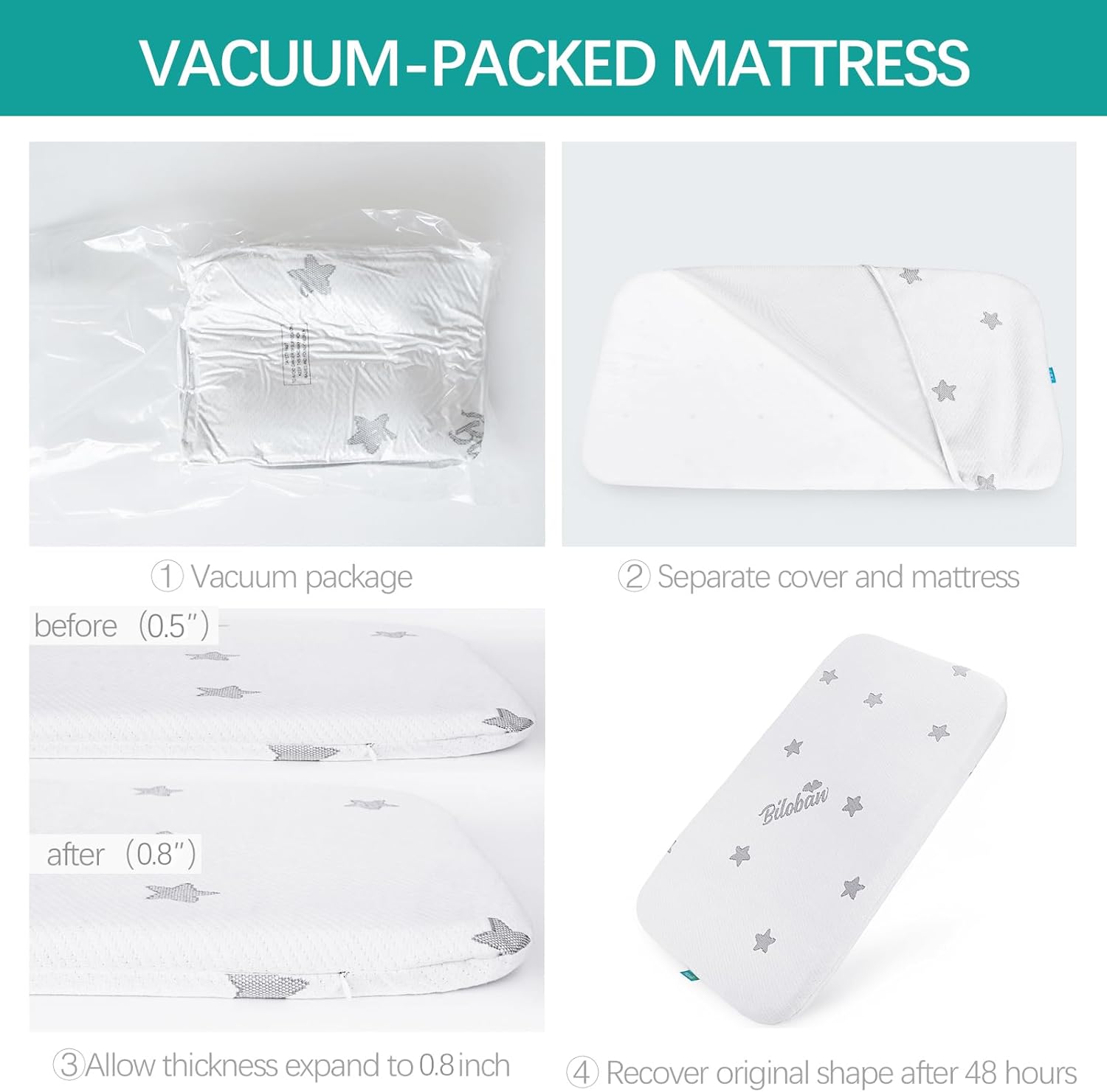 Biloban Bassinet Mattress Pad 18 x 36 x 08 Waterproof Breathable