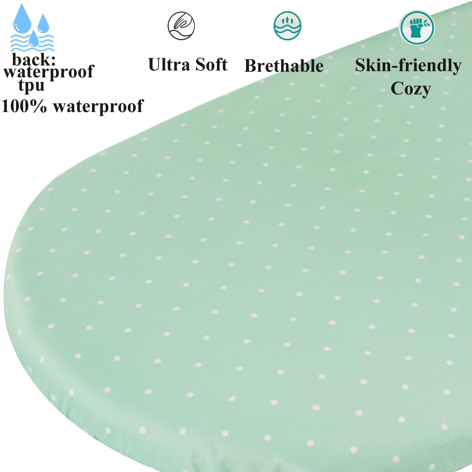 Fadacudan Waterproof Bassinet Sheets 2 Pack 1