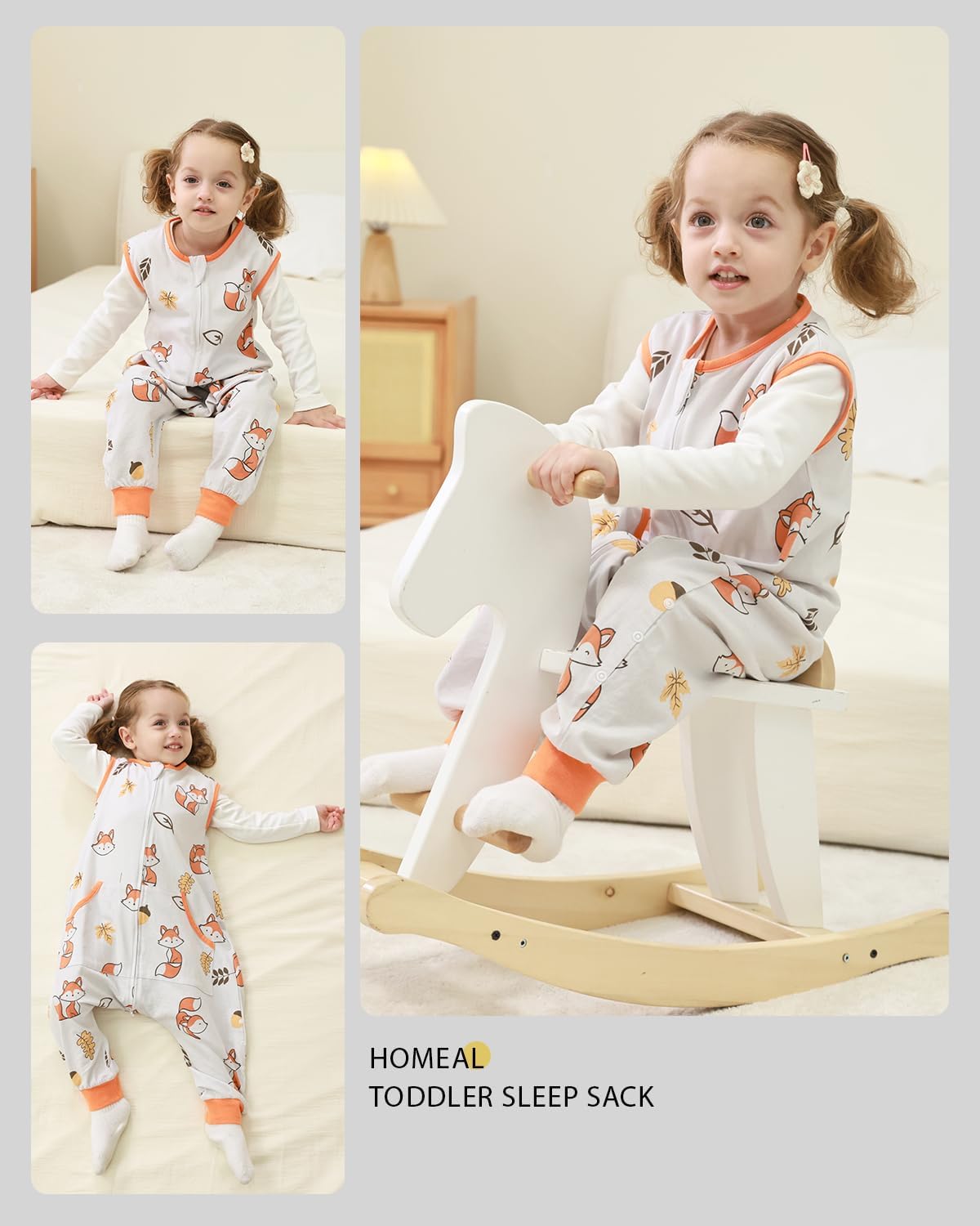 HOMEAL Toddler Sleep Sack with Legs 05Tog 12M-2T