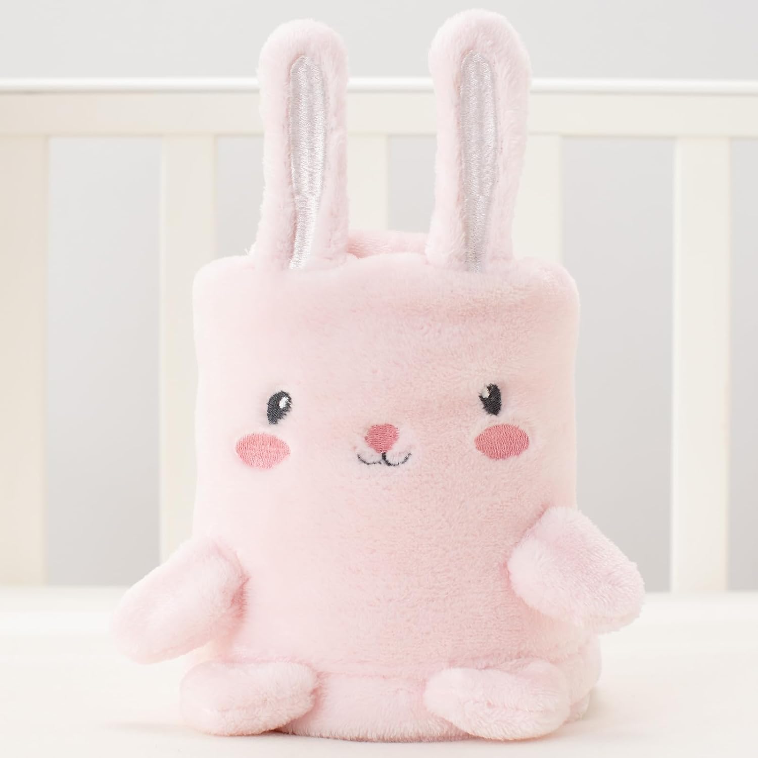Babyhuggle Foldable Rabbit Plush Blanket 1