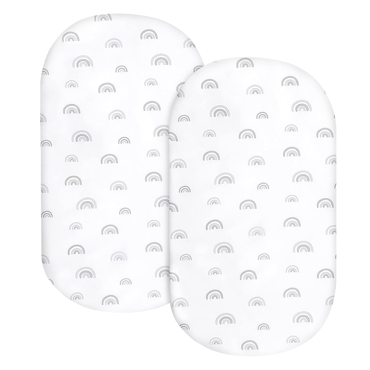 Coldwind Bassinet Sheet Set 2 Pack Gray Rainbow