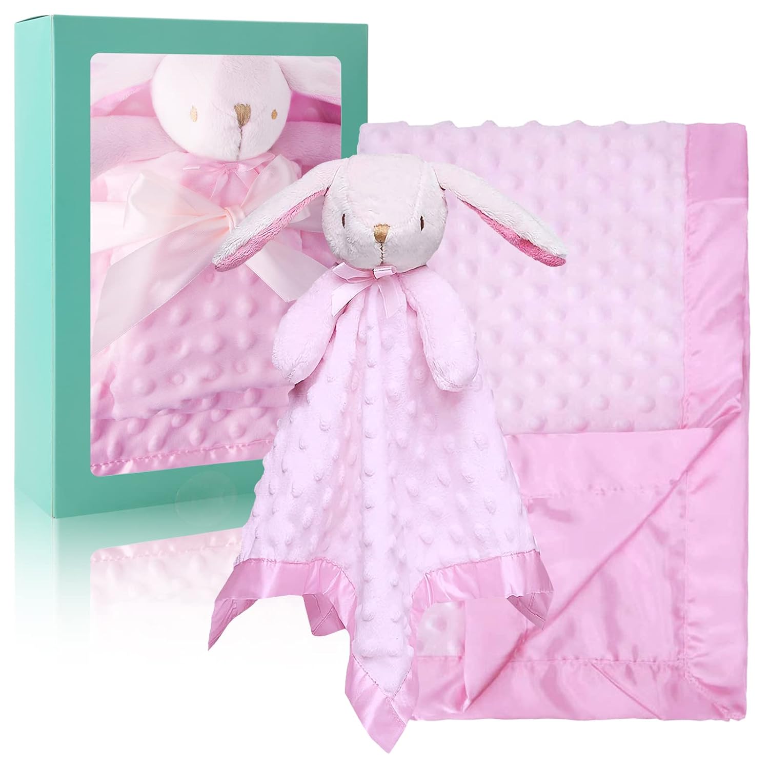 Pro Goleem Baby Blanket and Bunny Security Blanket Set