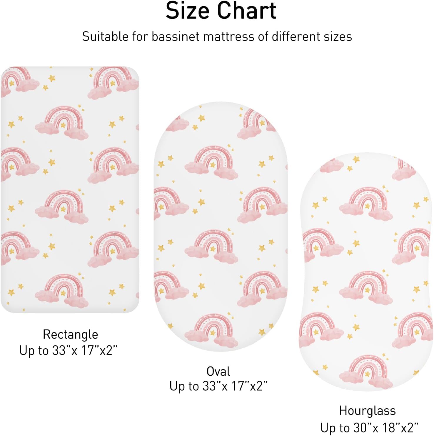 Soarwg Kids Bassinet Sheets 4Pack Neutral