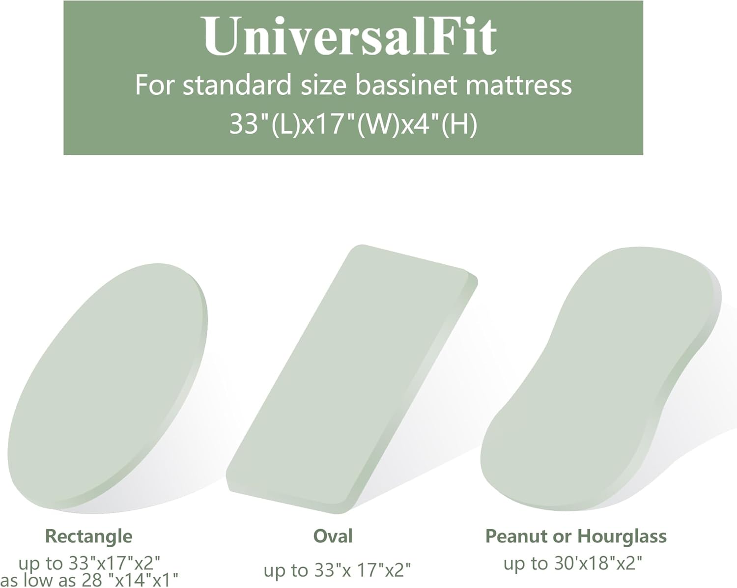 Coreeky Baby Muslin Bassinet Sheets 3 Pack Leaf Green