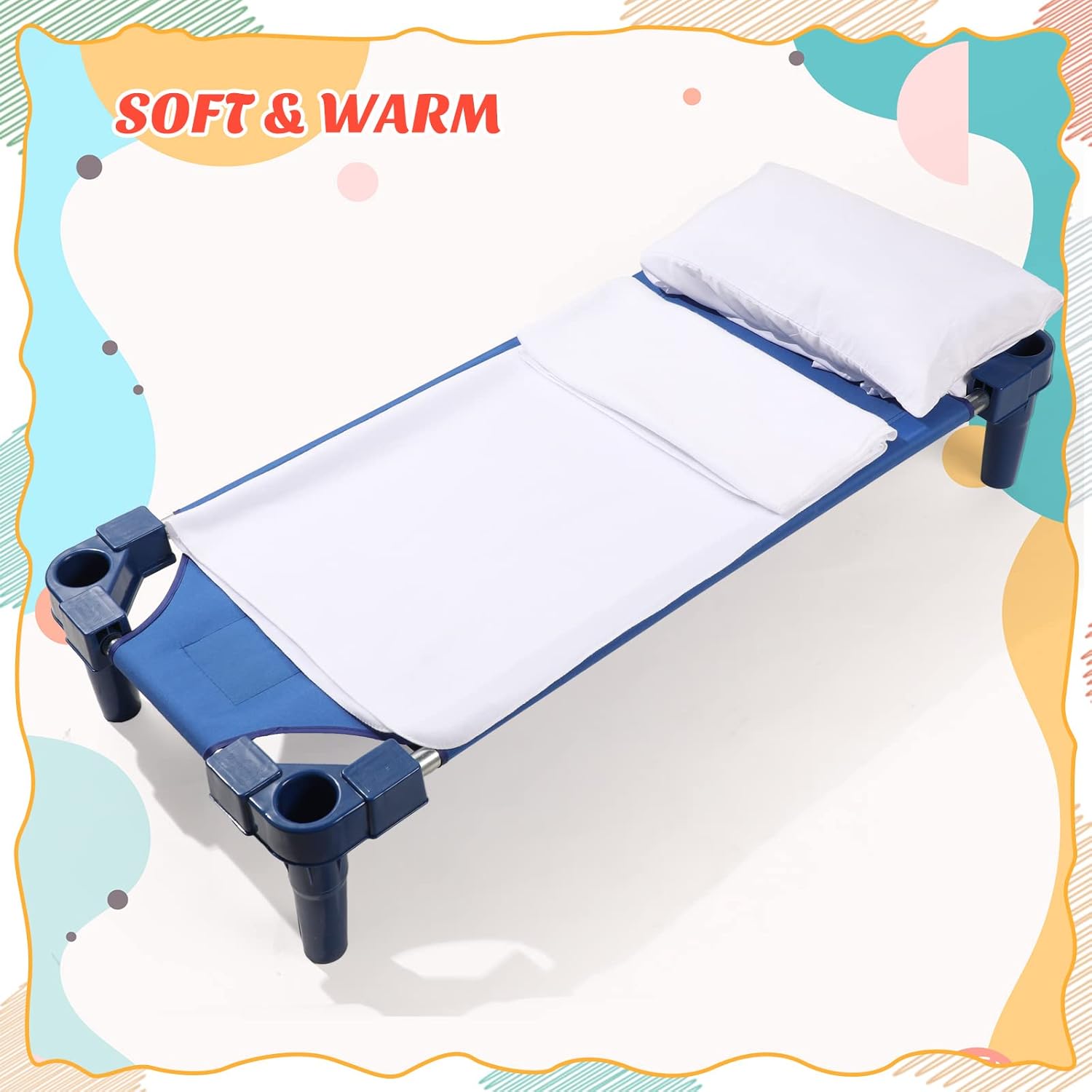 Lounsweer 10-Pack Daycare Blanket 39 x 59 Inch White