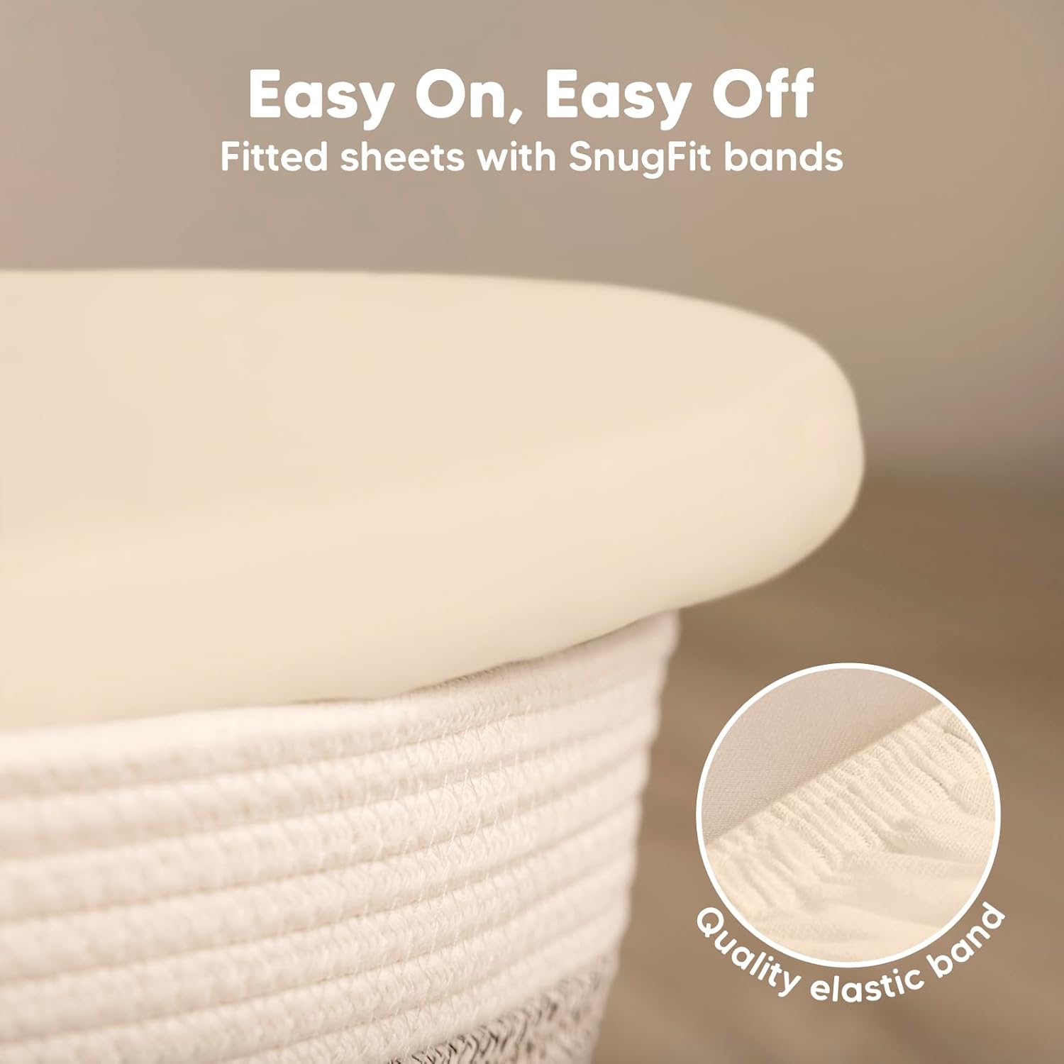 KeaBabies 2-Pack Bassinet Sheets - Pecan