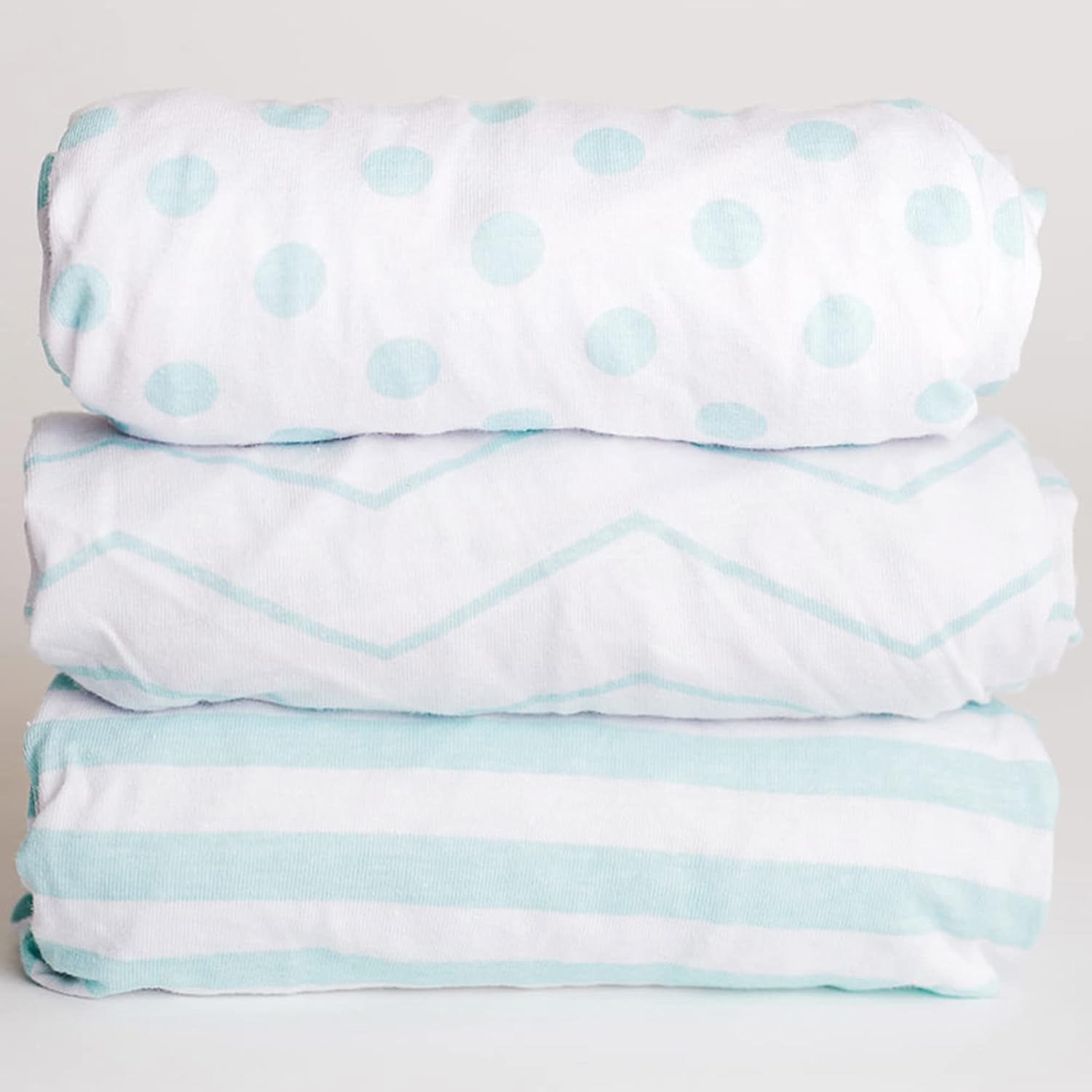 3 Fitted Bassinet Sheets Mint Set - Gender Neutral
