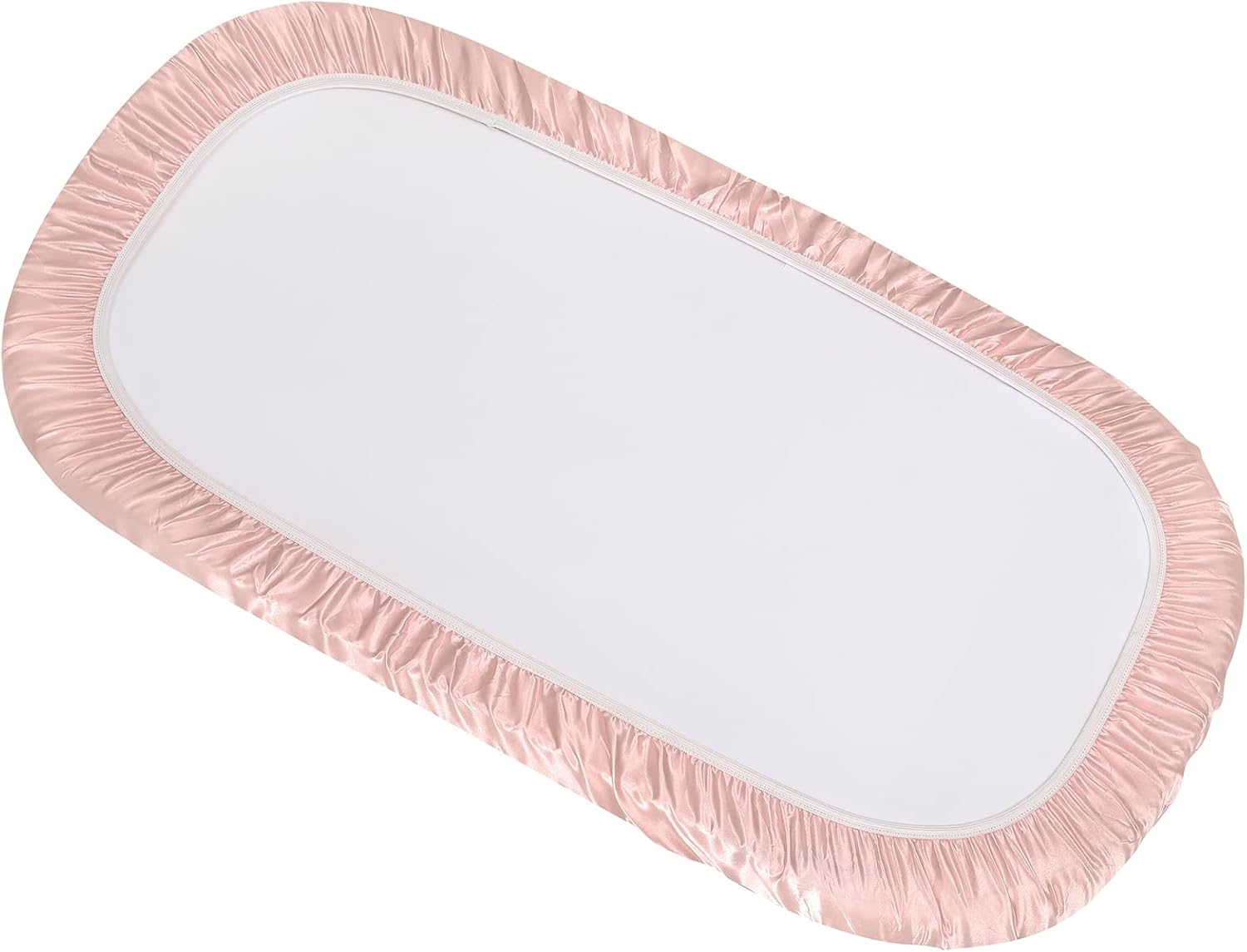 SiinvdaBZX Silky Soft Pink Bassinet Fitted Sheet