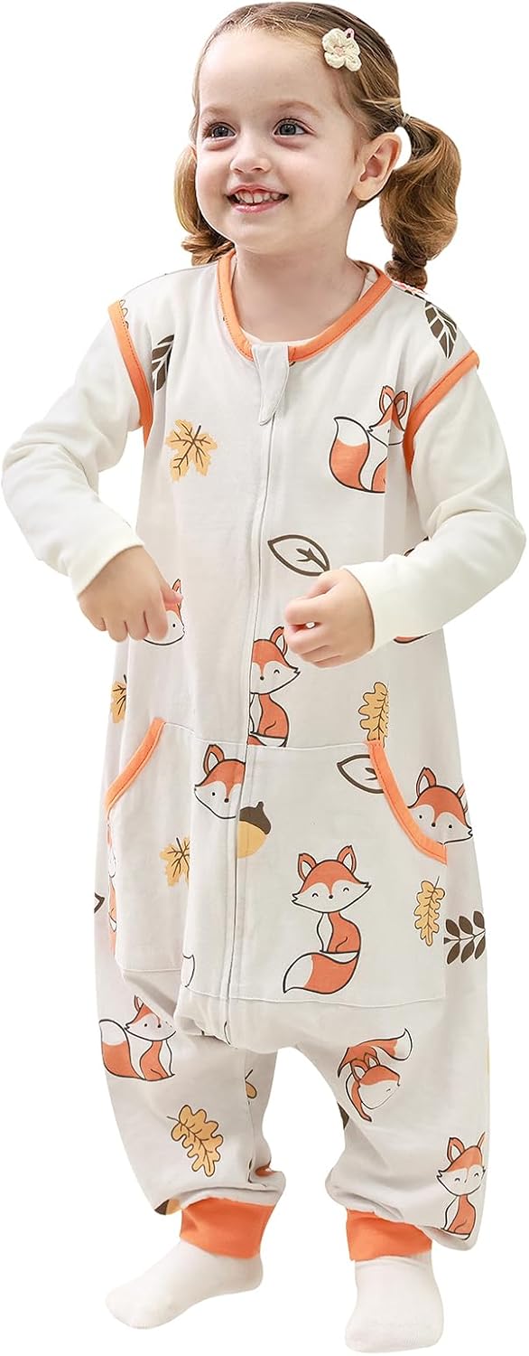 HOMEAL Toddler Sleep Sack with Legs 05Tog 12M-2T