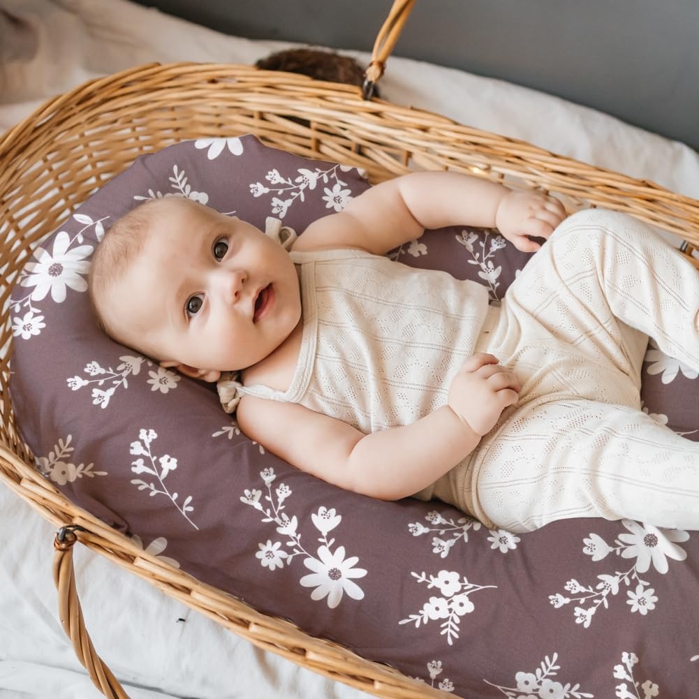 FIGEPO 4 Pack Baby Girl Bassinet Sheets Set 1