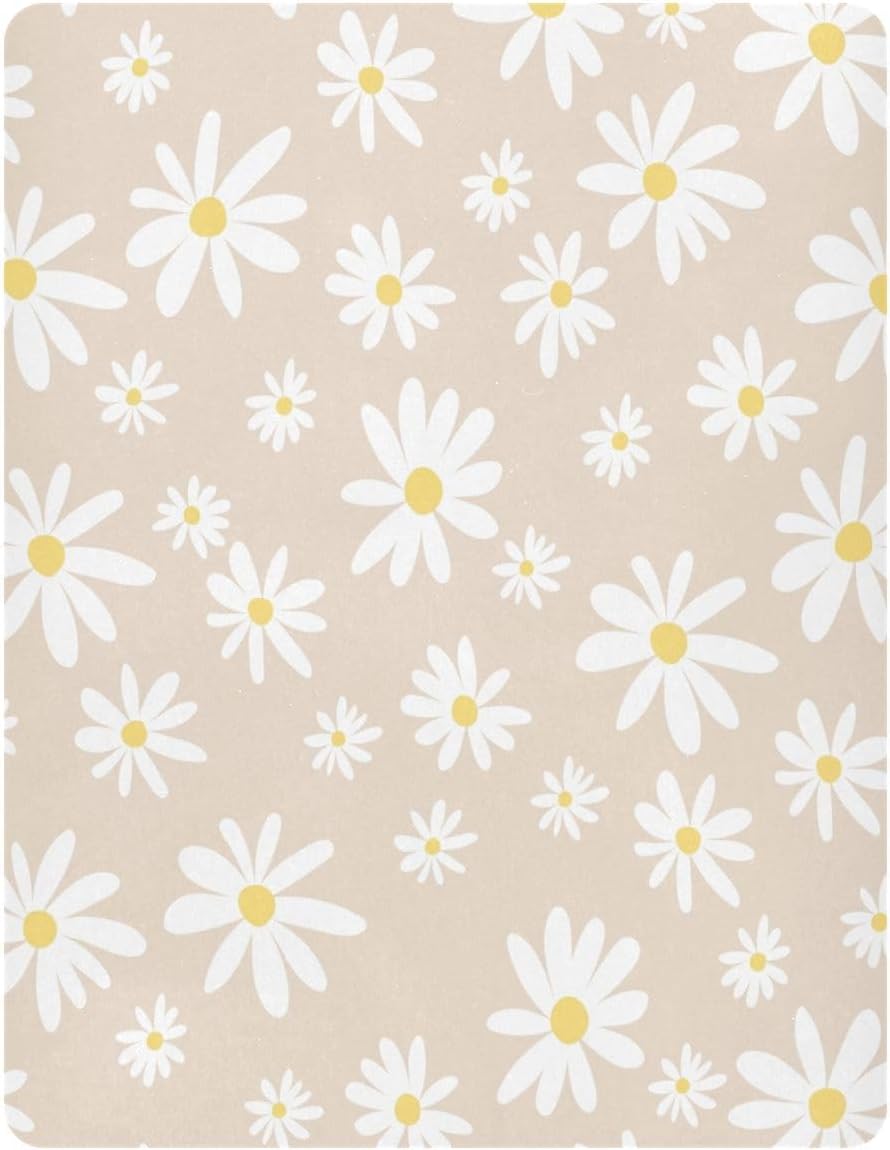 Kigai Daisy Beige Crib Sheet 28x52in