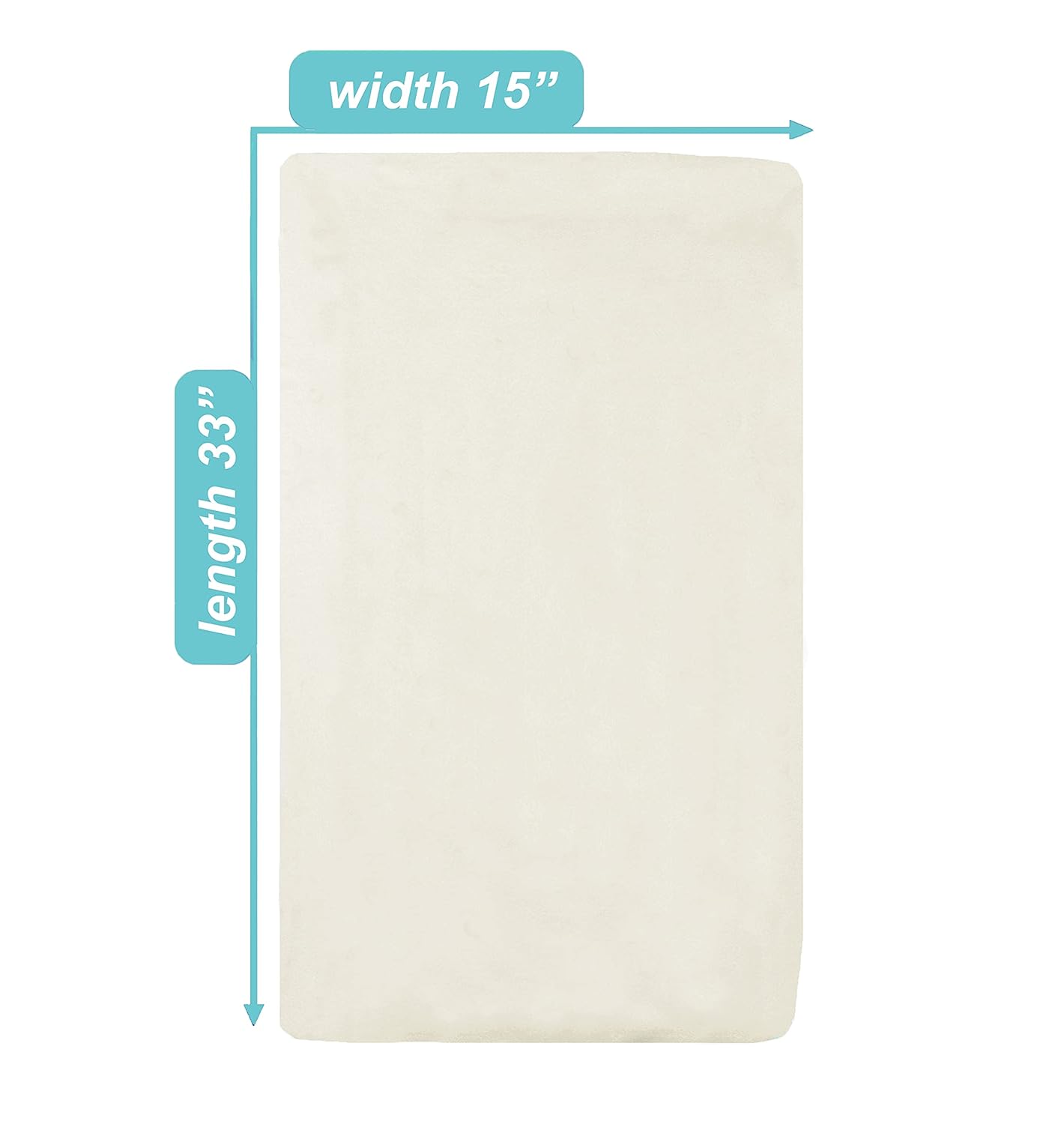 TL Care 15 x 33 Fitted Bassinet Sheet - Natural Cotton Cream Soft Breathable