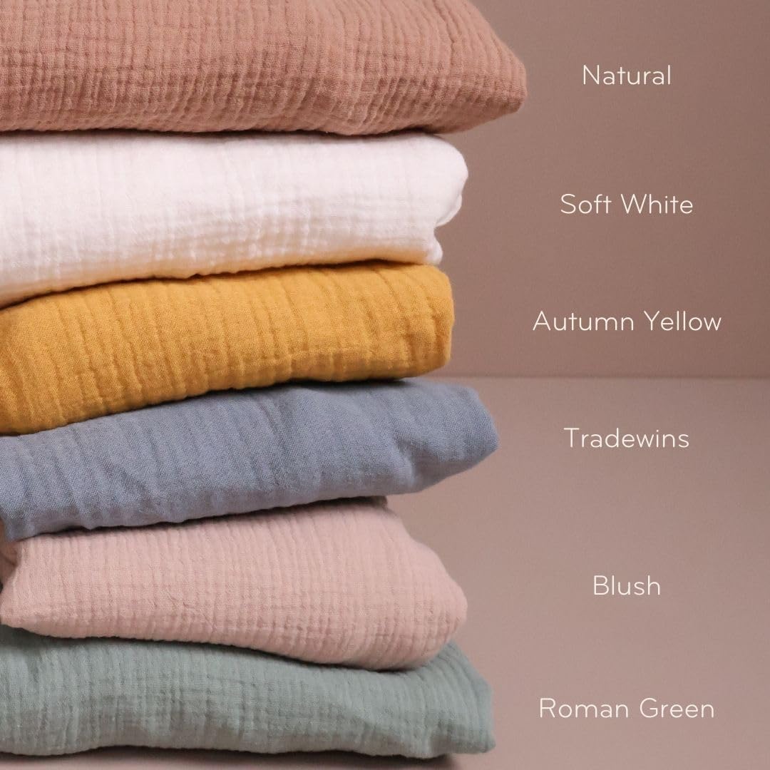 Huxie Crib Sheets Organic Cotton Muslin Fitted 28x52