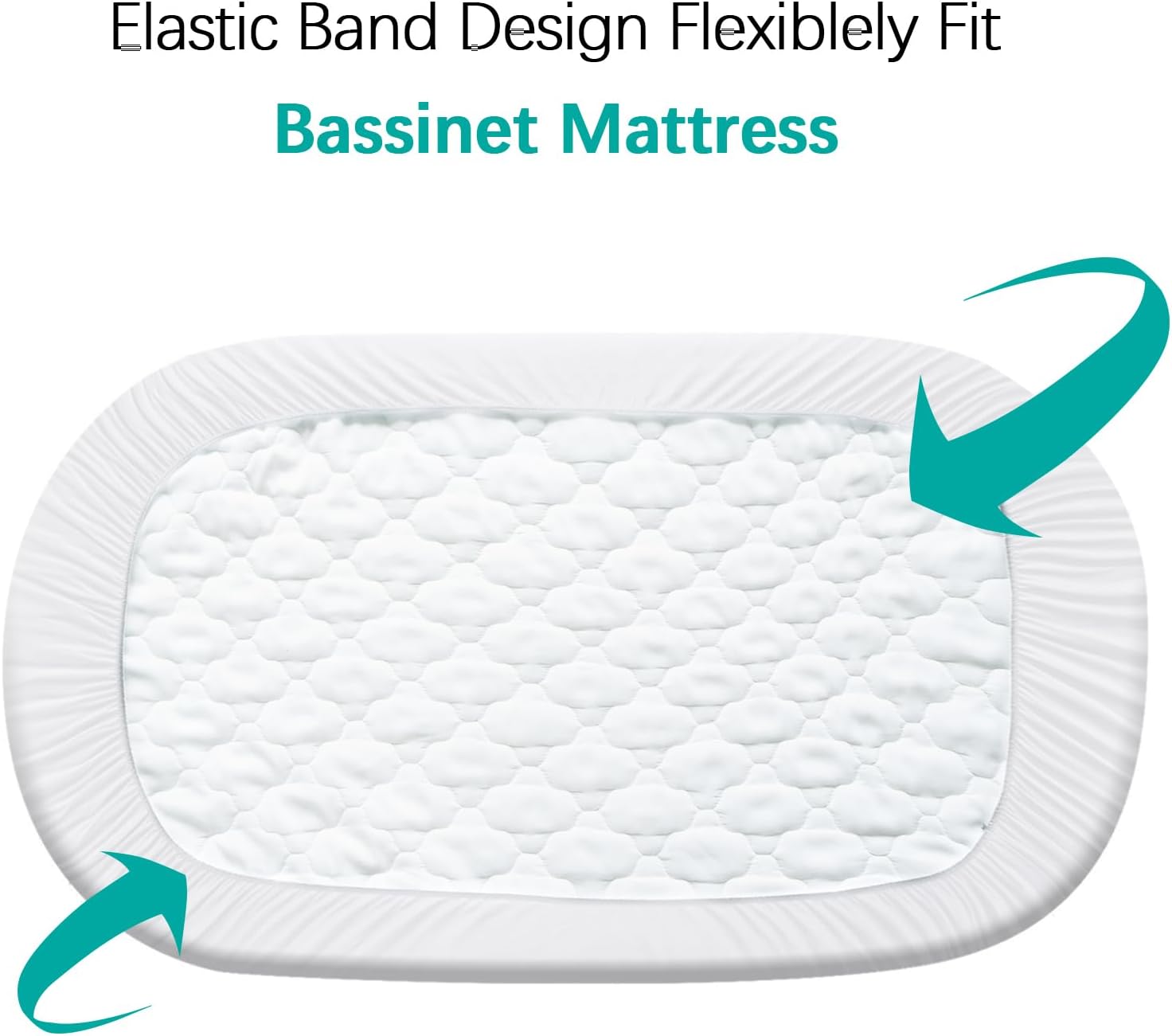 Biloban Bassinet Mattress Pad Cover 2 Pack 1