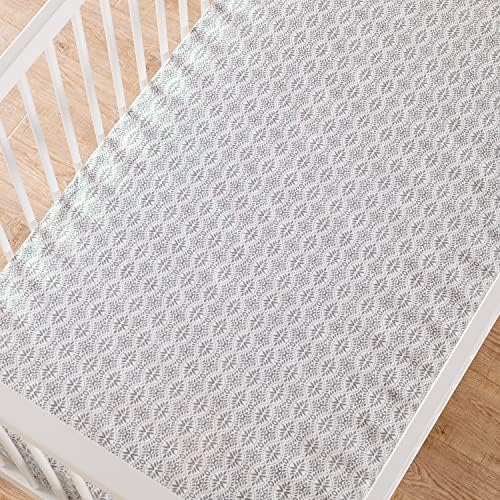 Levtex Baby Kenya Crib Fitted Sheet - Gender Neutral 100 Cotton