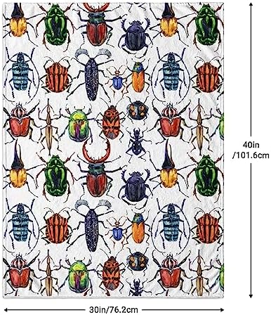 Beetle Baby Blanket - 30x40 Inches Flannel Throw