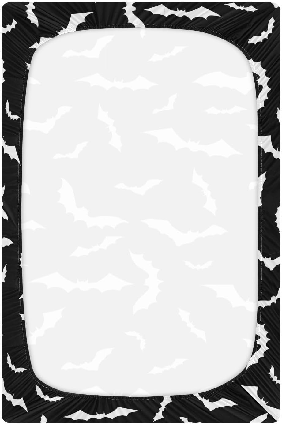 SHJI Baby Crib Mattress Black Bats Halloween Sheet