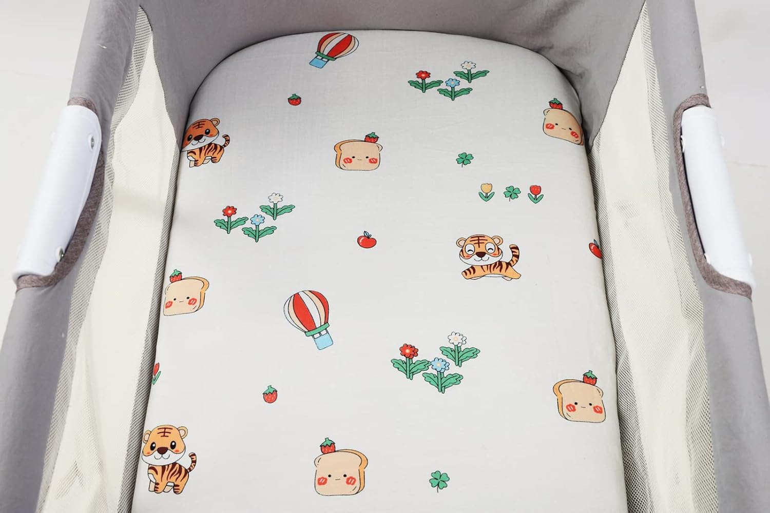 Onacosht Bassinet Sheets Set 3 Pack with Dinosaur Tiger and Lion Printing