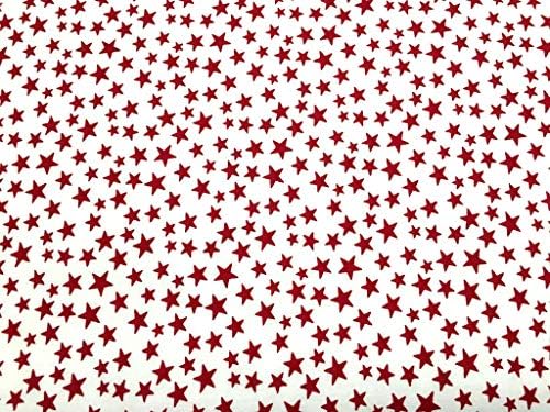 SheetWorld Baby Fitted Cradle Sheet 18x36 Red Stars