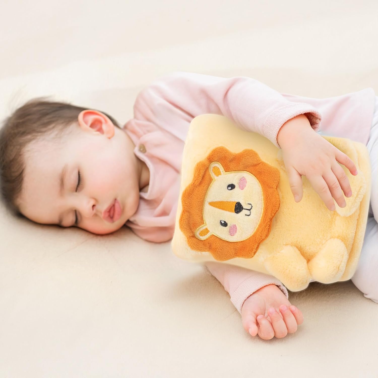 Babyhuggle Foldable Lion Plush Blanket - Soft and Safe for Newborns