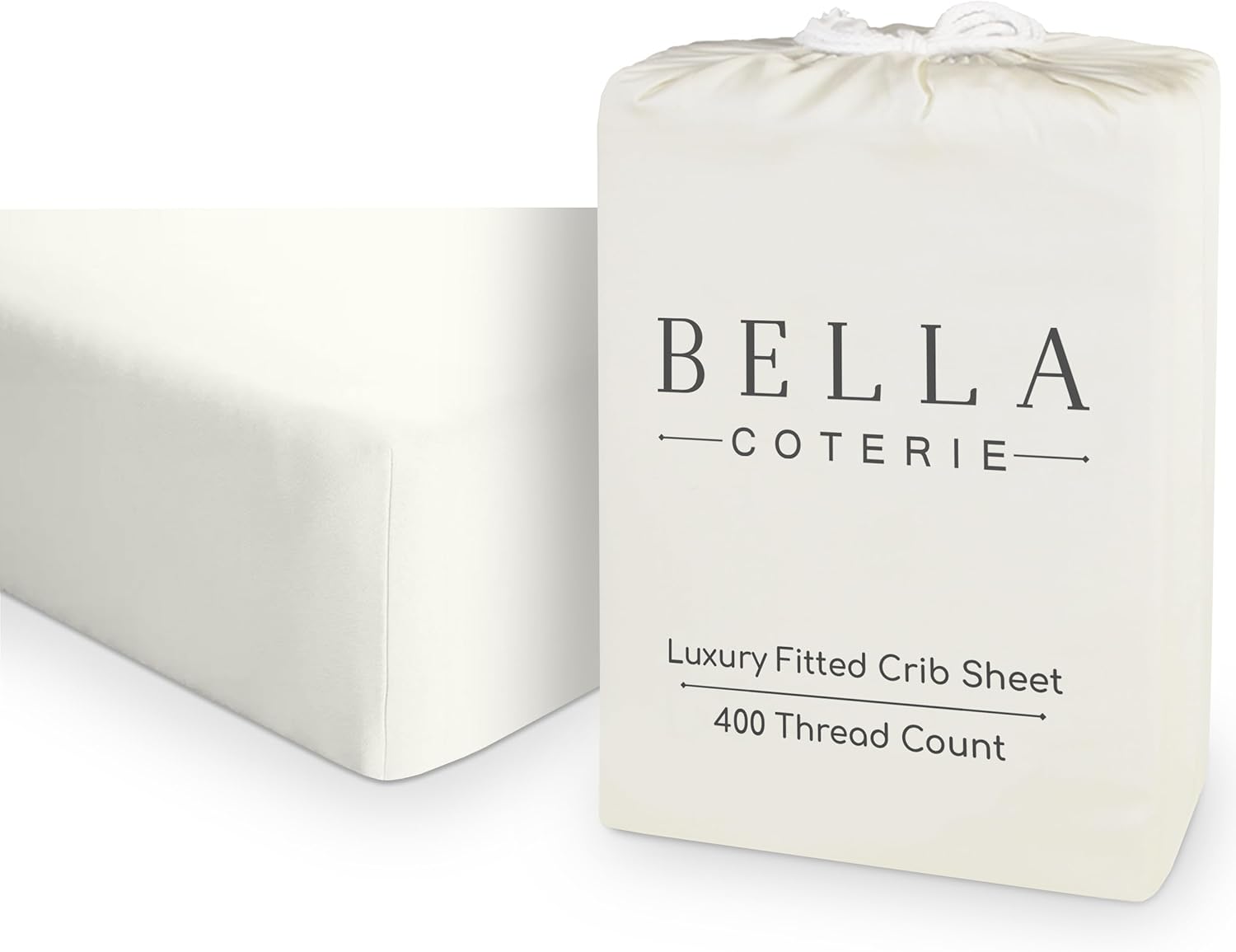 Bella Coterie Luxury Bamboo Crib Sheet Ivory 1
