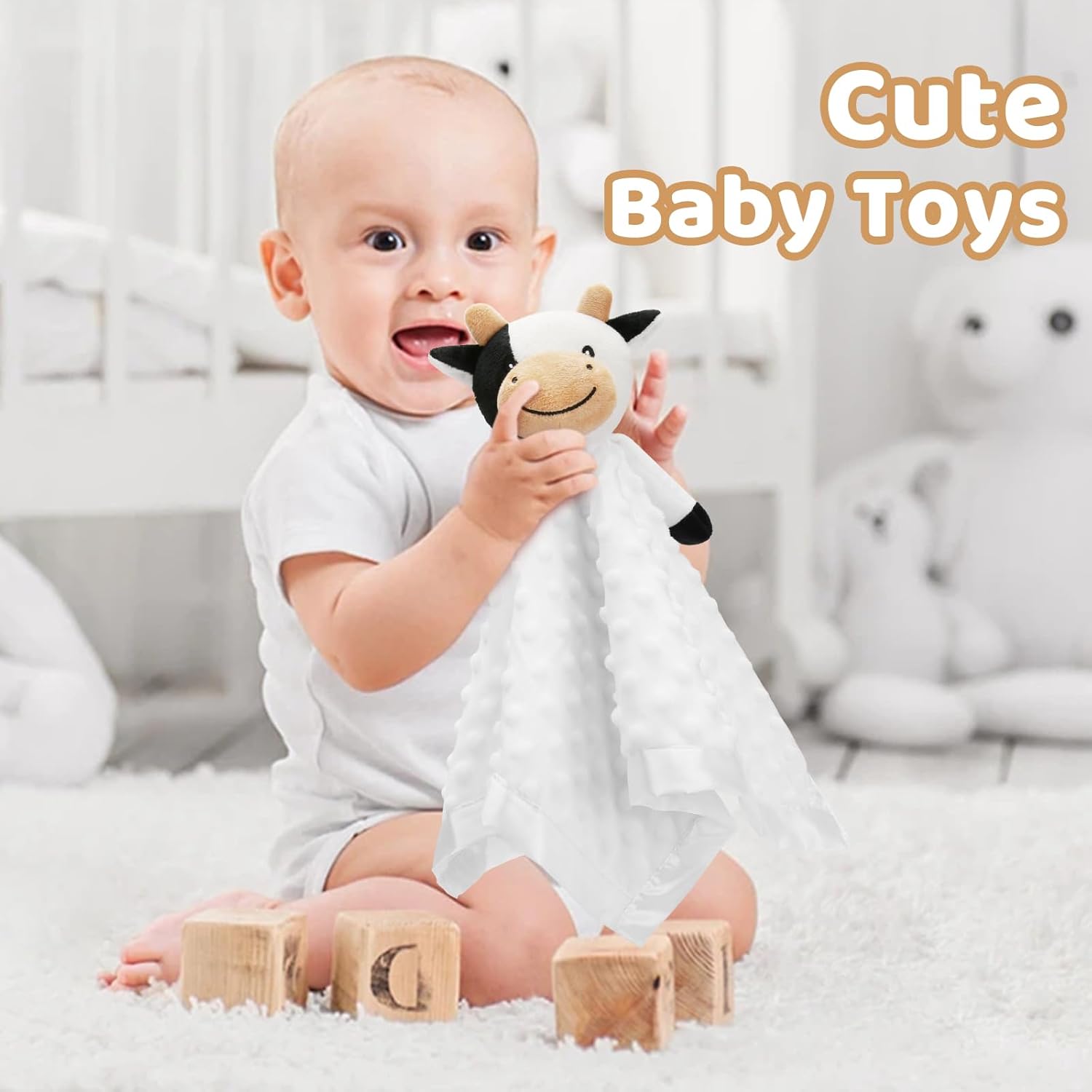 Pro Goleem 16 Inch Cow Security Blanket for Babies