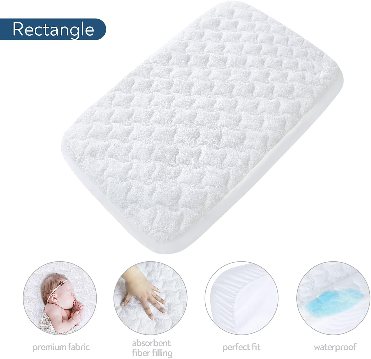 Magik Kover Bassinet Mattress Pad Cover 32 x 18 1