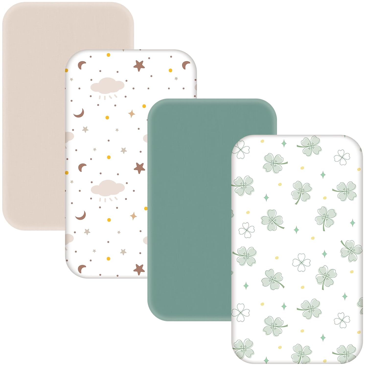4 Pack Bassinet Sheets - 33x20 for Baby Delight Angelbliss Maxi-COSI