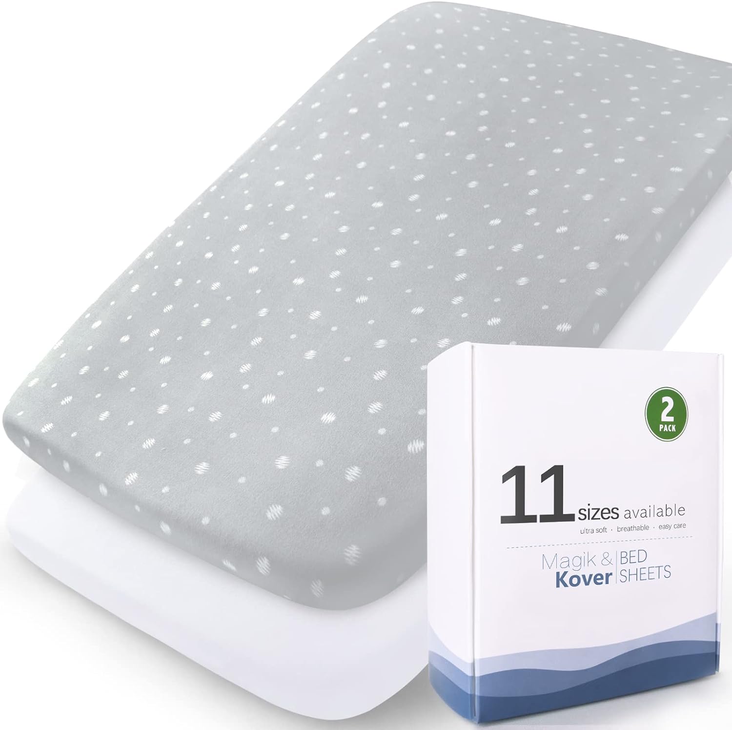 Magik Kover Bassinet Sheet - 35 x 21 Ultra Soft Super Stretchy