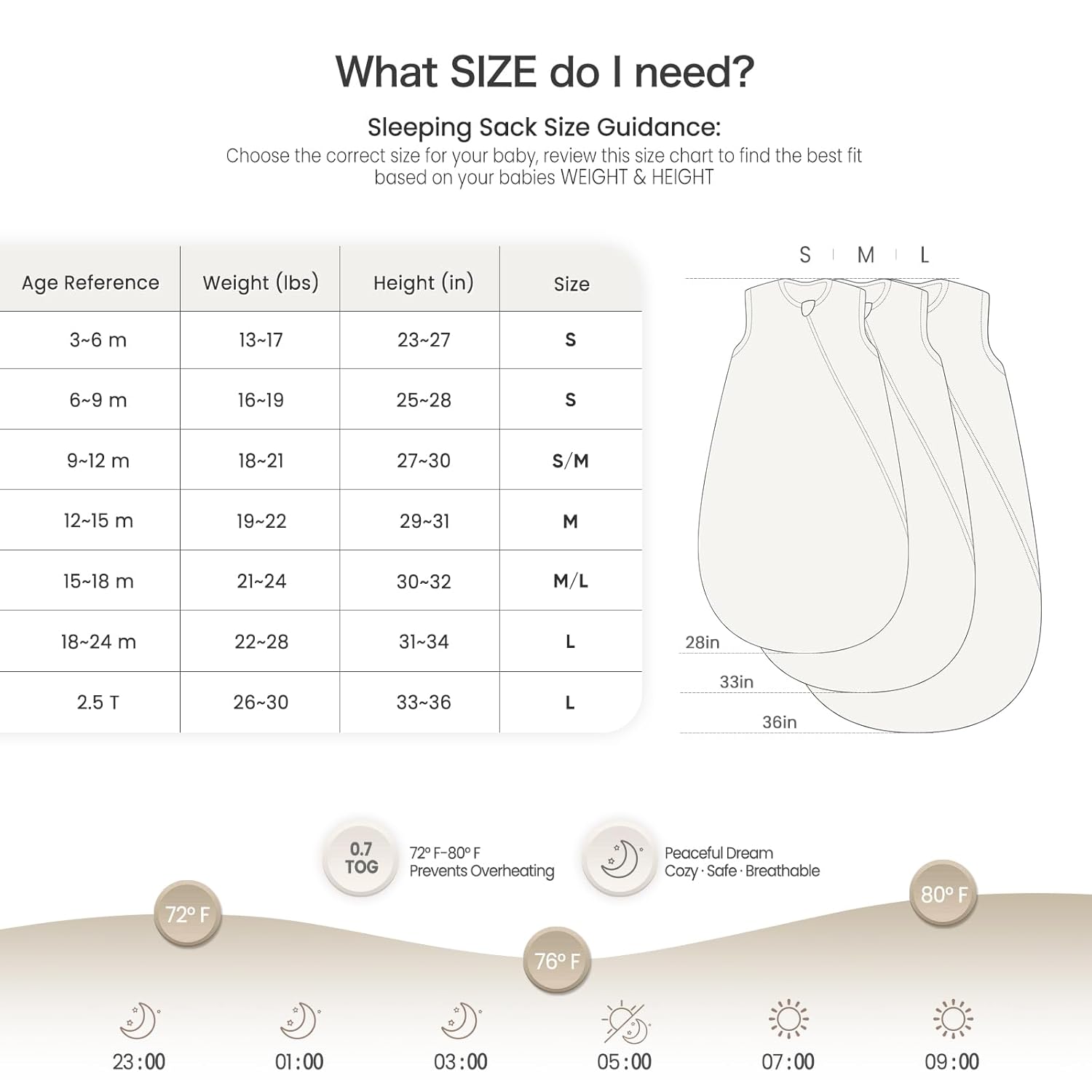 lulumoon Muslin Sleep Sack for Baby 3-9 Months 1