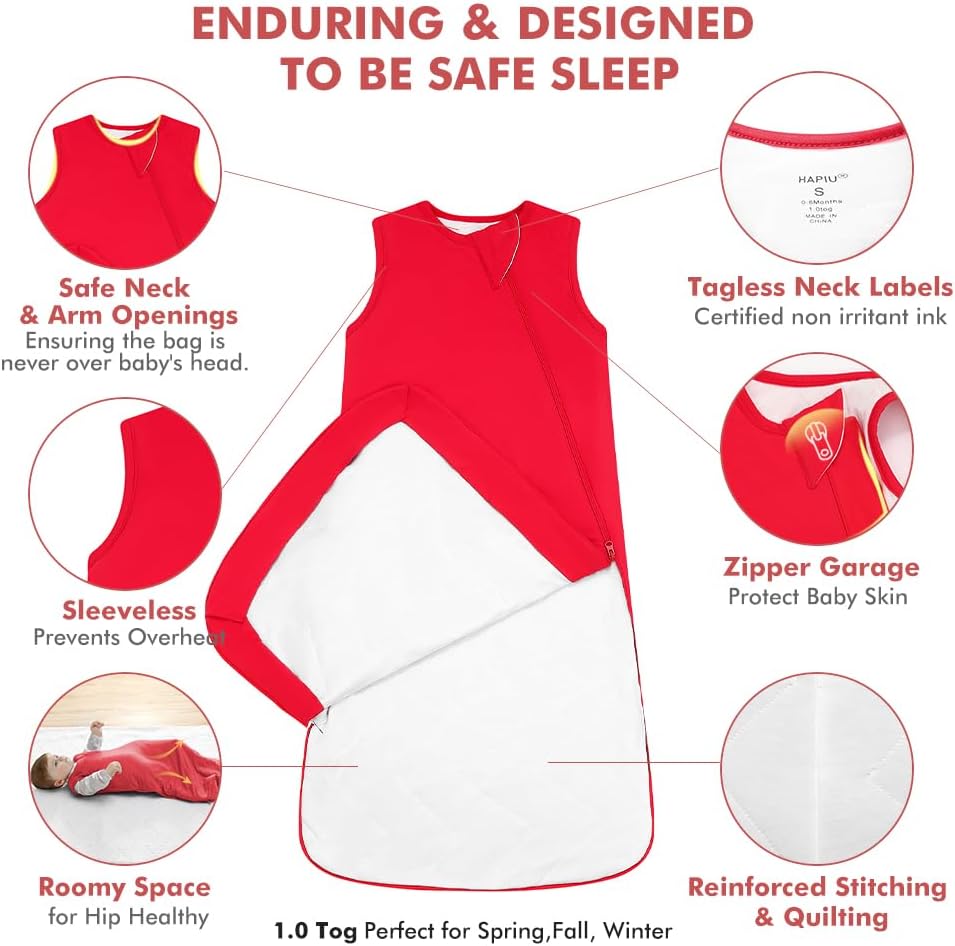 HAPIU Unisex Bamboo Rayon Sleep Sack TOG 10