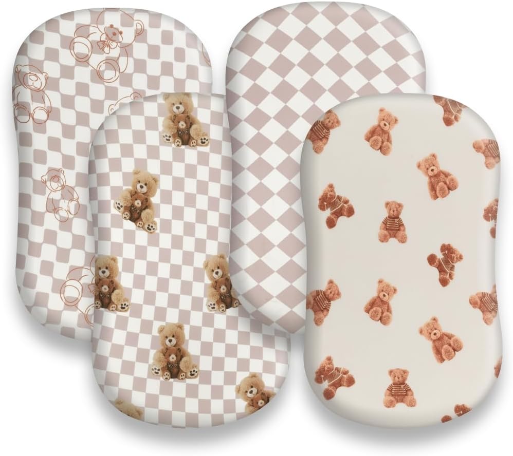 FIGEPO Fitted Baby Neutral Bassinet Sheets Set
