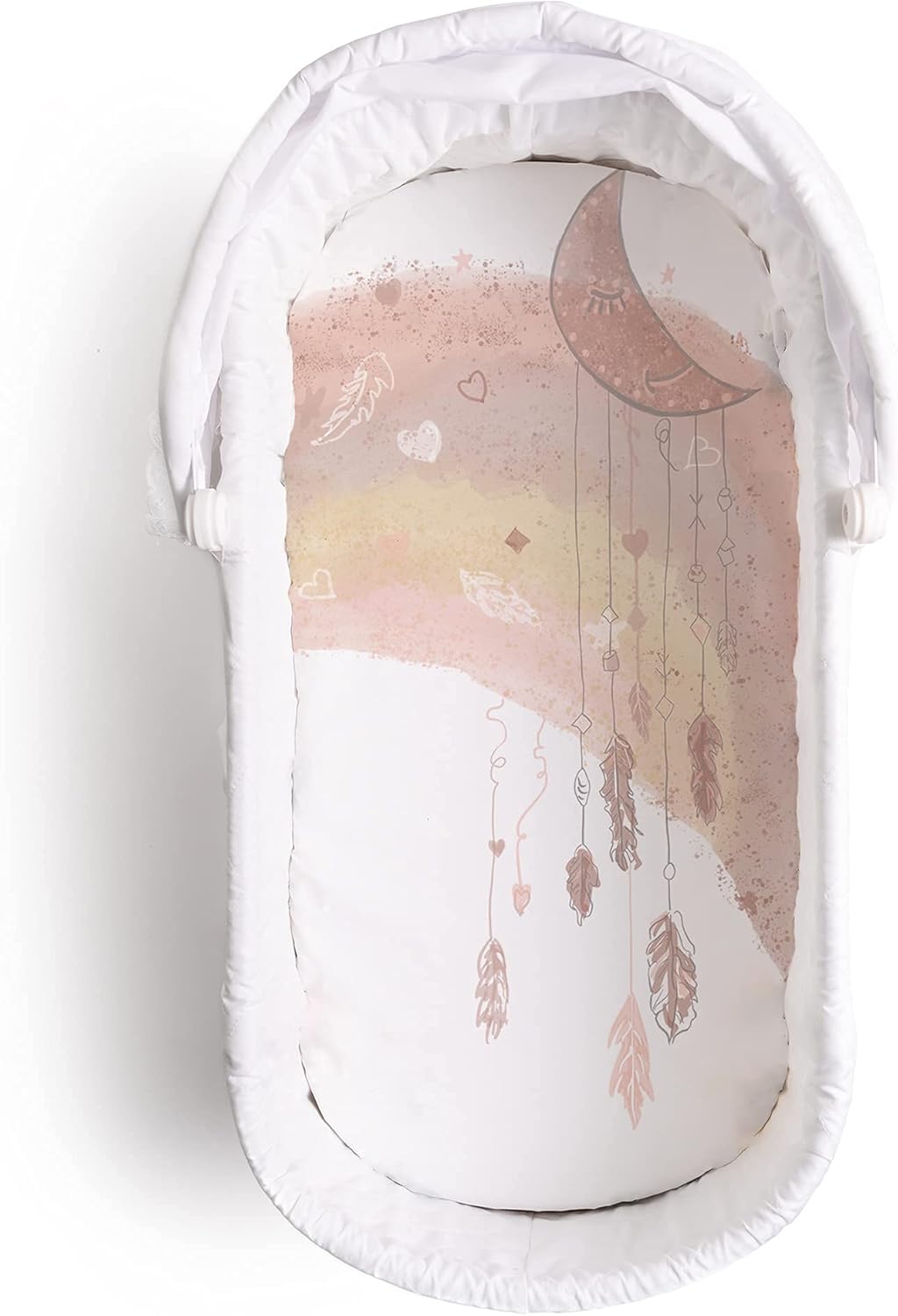 JumpOff Jo Hypoallergenic Bassinet Sheet with Dream Catcher Rainbow