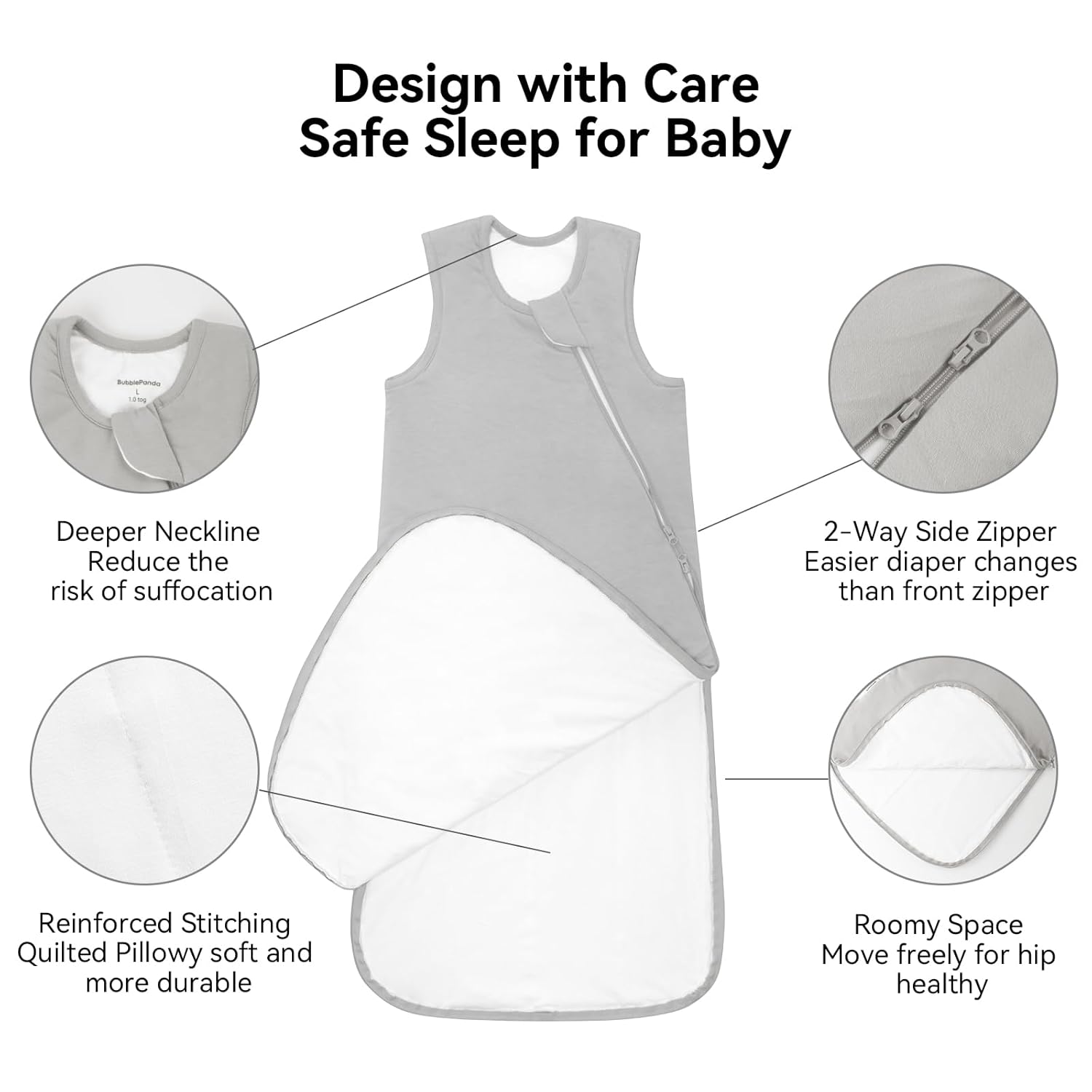 BubblePanda Bamboo Rayon Sleep Sack 18-24 Months 05 Tog